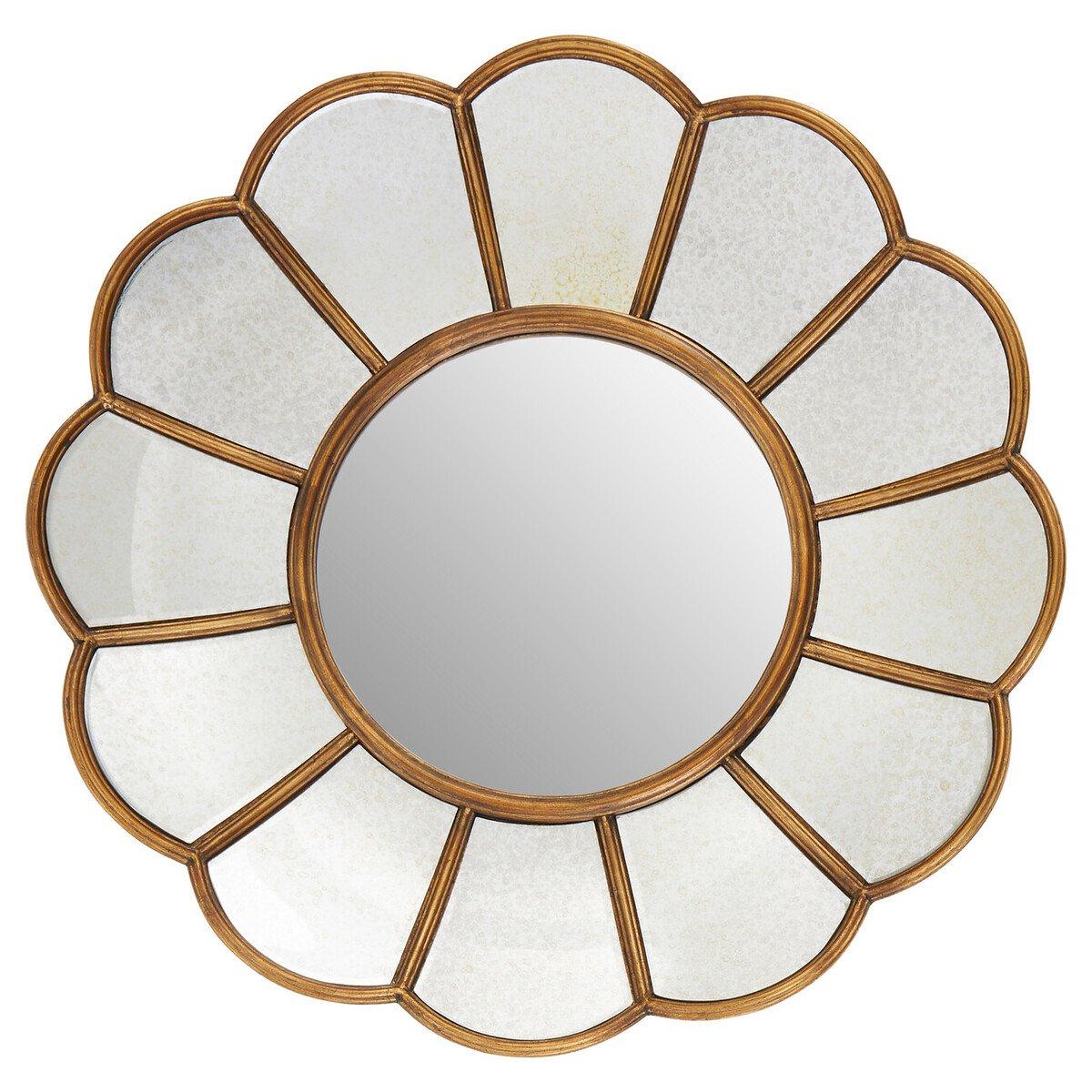 Gold - Premier Housewares - Verona Floral Wall Mirror - 1