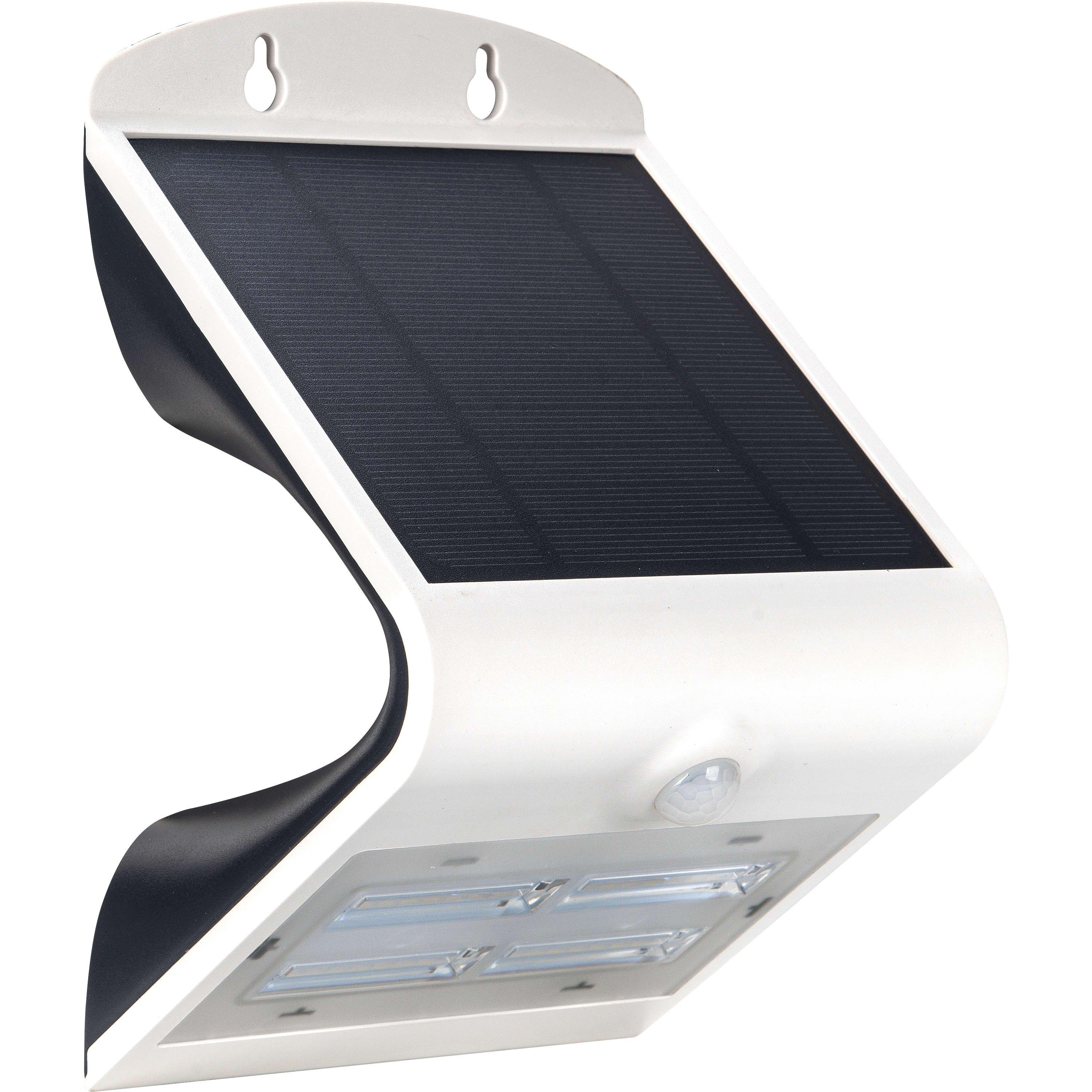 White - Luceco - Solar Guardian Angled Wall Light With PIR - 3