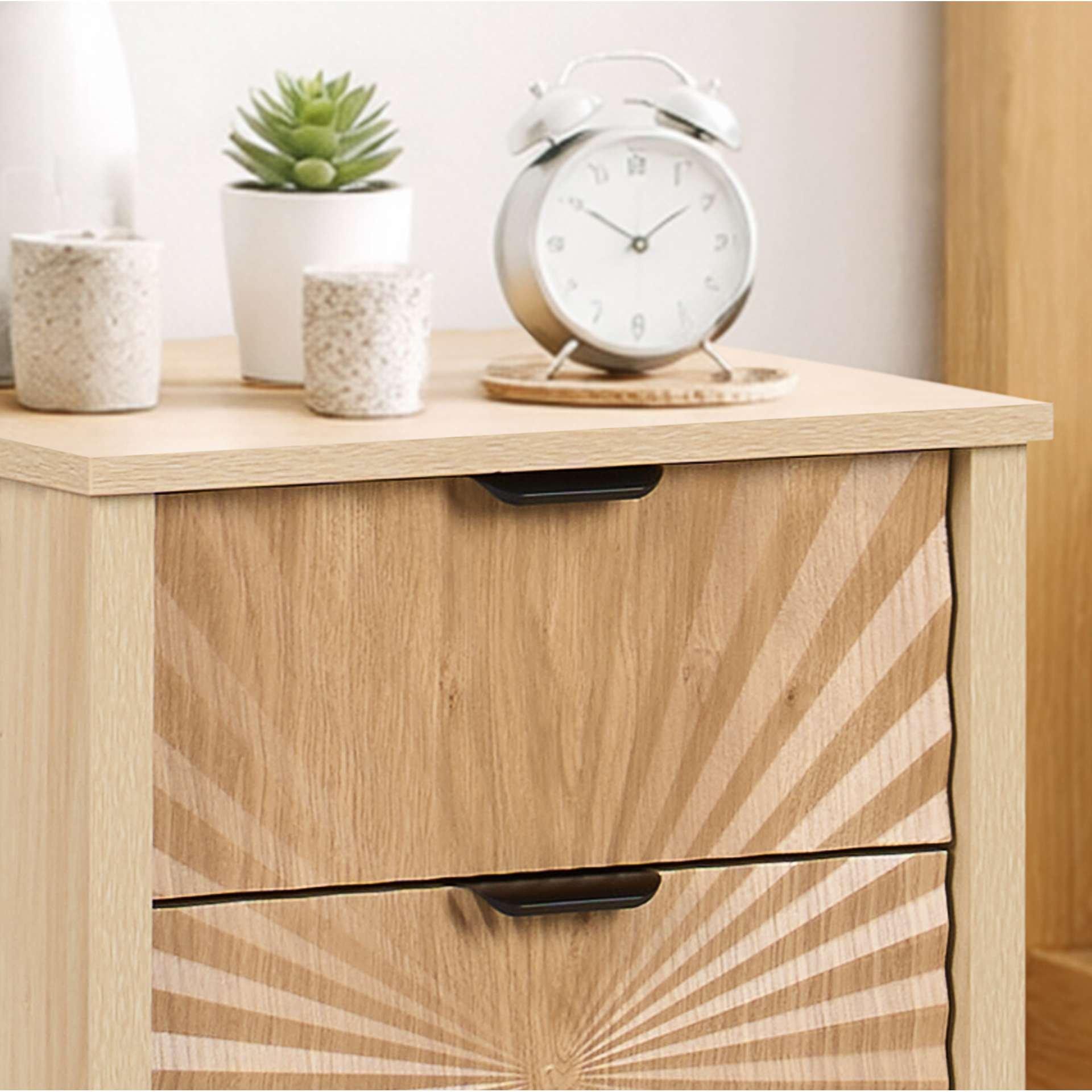 Nude - Birlea - Solstice 3 Drawer Bedside - 2