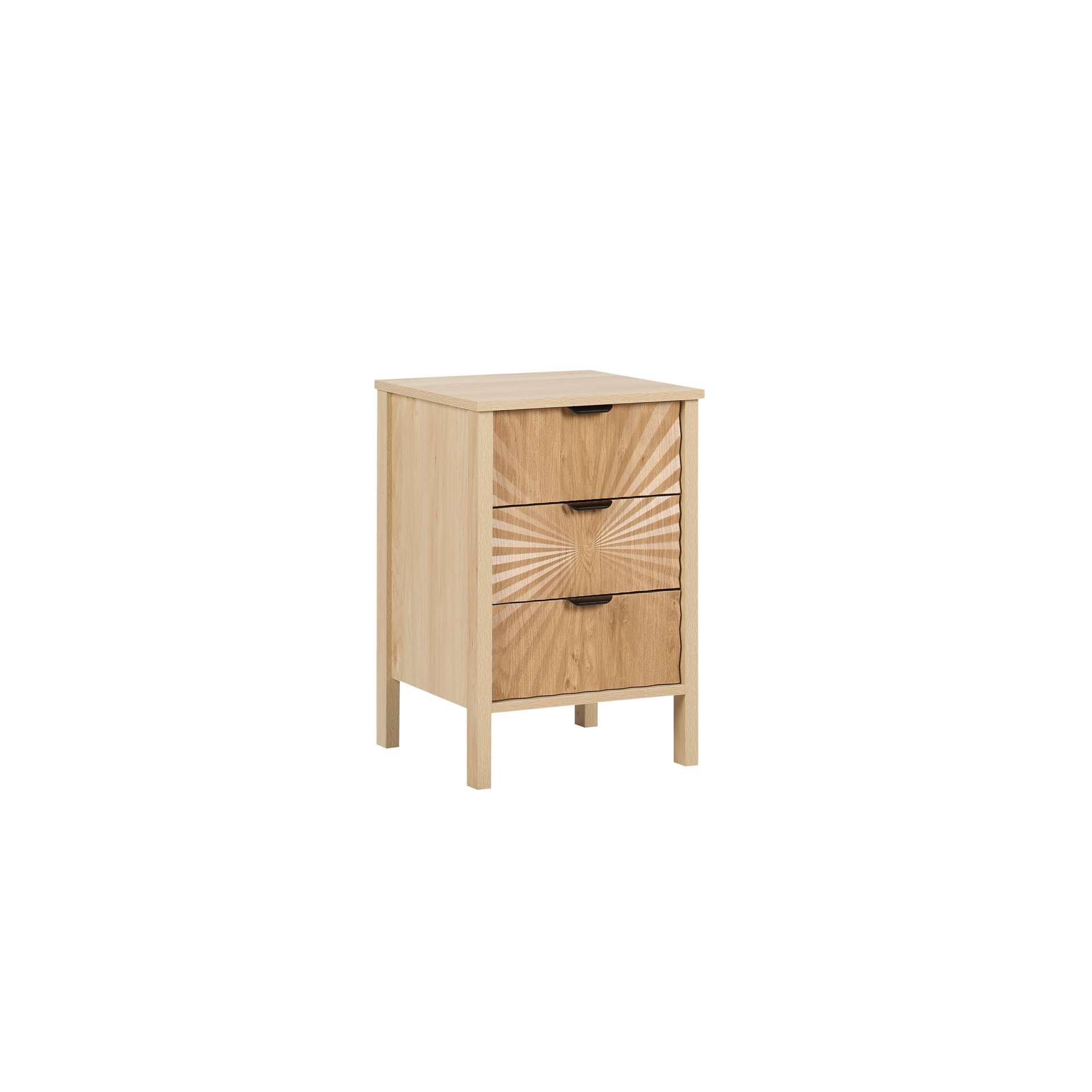 Nude - Birlea - Solstice 3 Drawer Bedside - 6