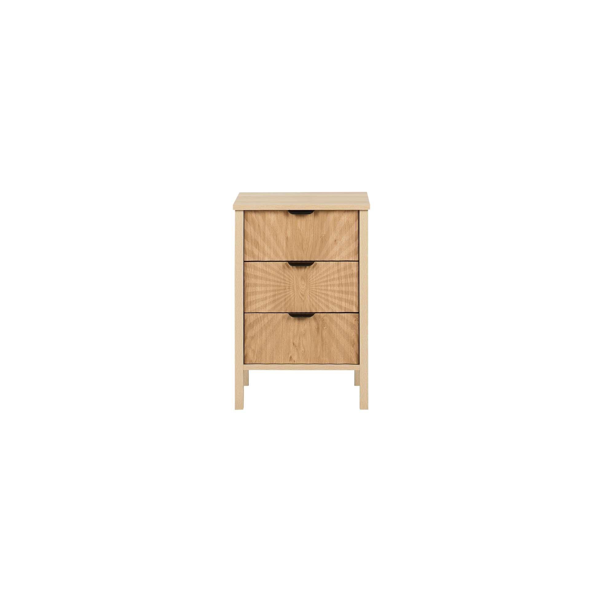 Nude - Birlea - Solstice 3 Drawer Bedside - 7