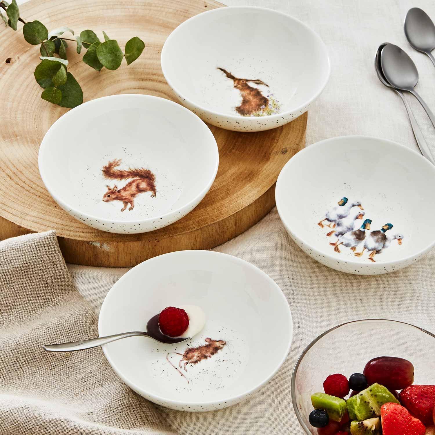 White - Royal Worcester Wrendale - Wrendale Designs Set of 4 Bowls - 3