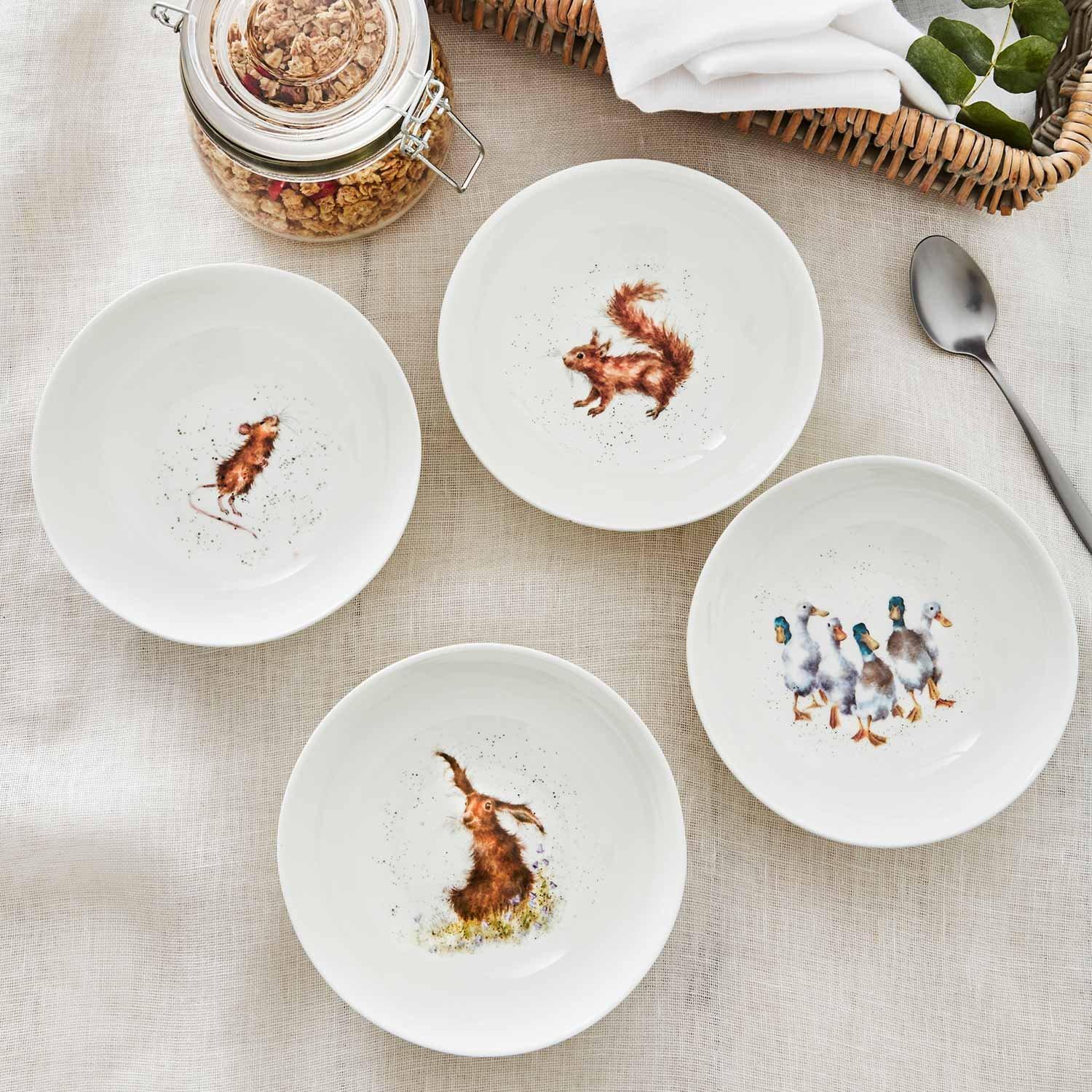 White - Royal Worcester Wrendale - Wrendale Designs Set of 4 Bowls - 5