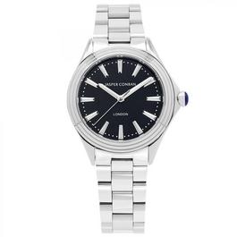 Jasper Conran London 32mm Black and Silver Watch J1B102011