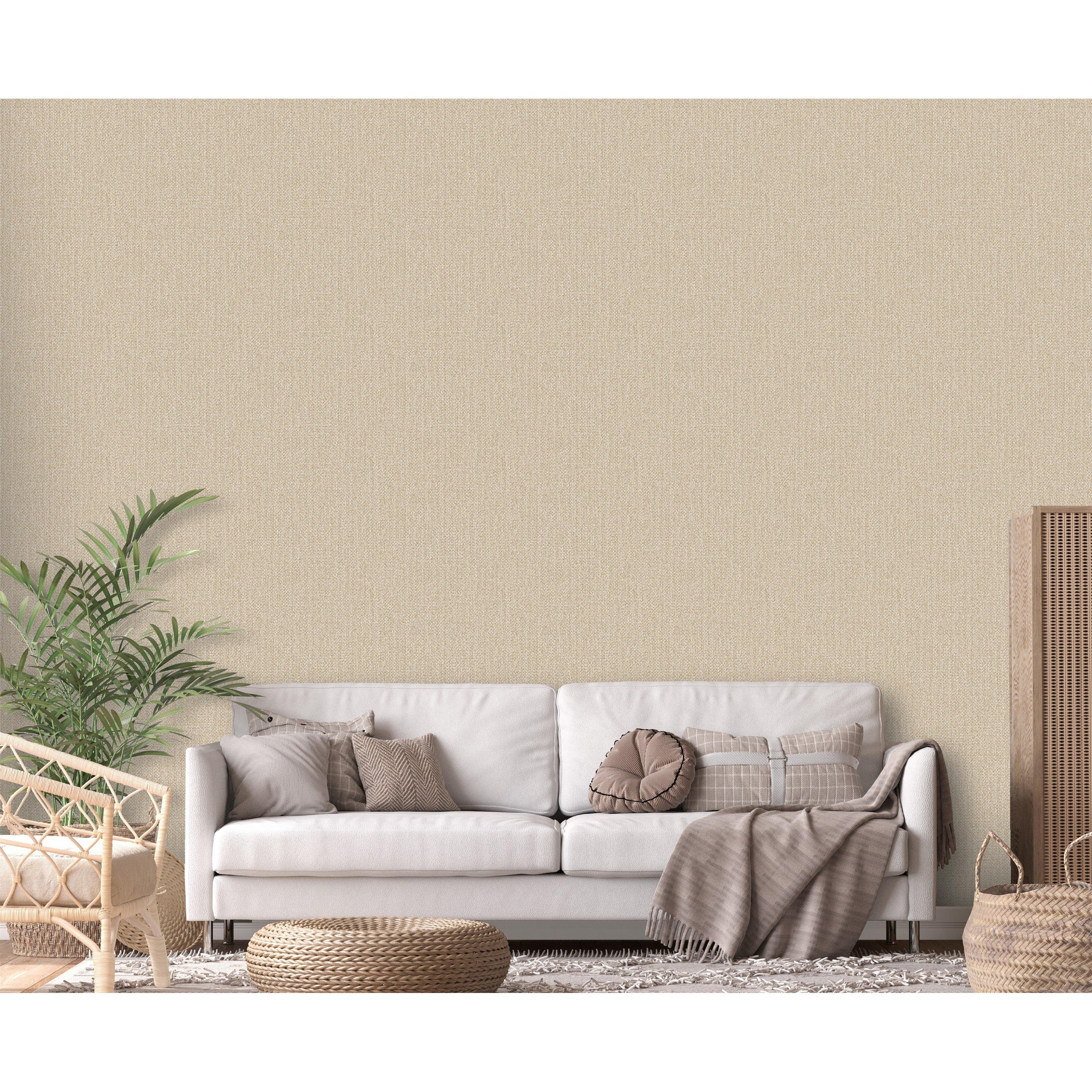 Yellow - Design ID - DID Basket Weave Gold Wallpaper - 4