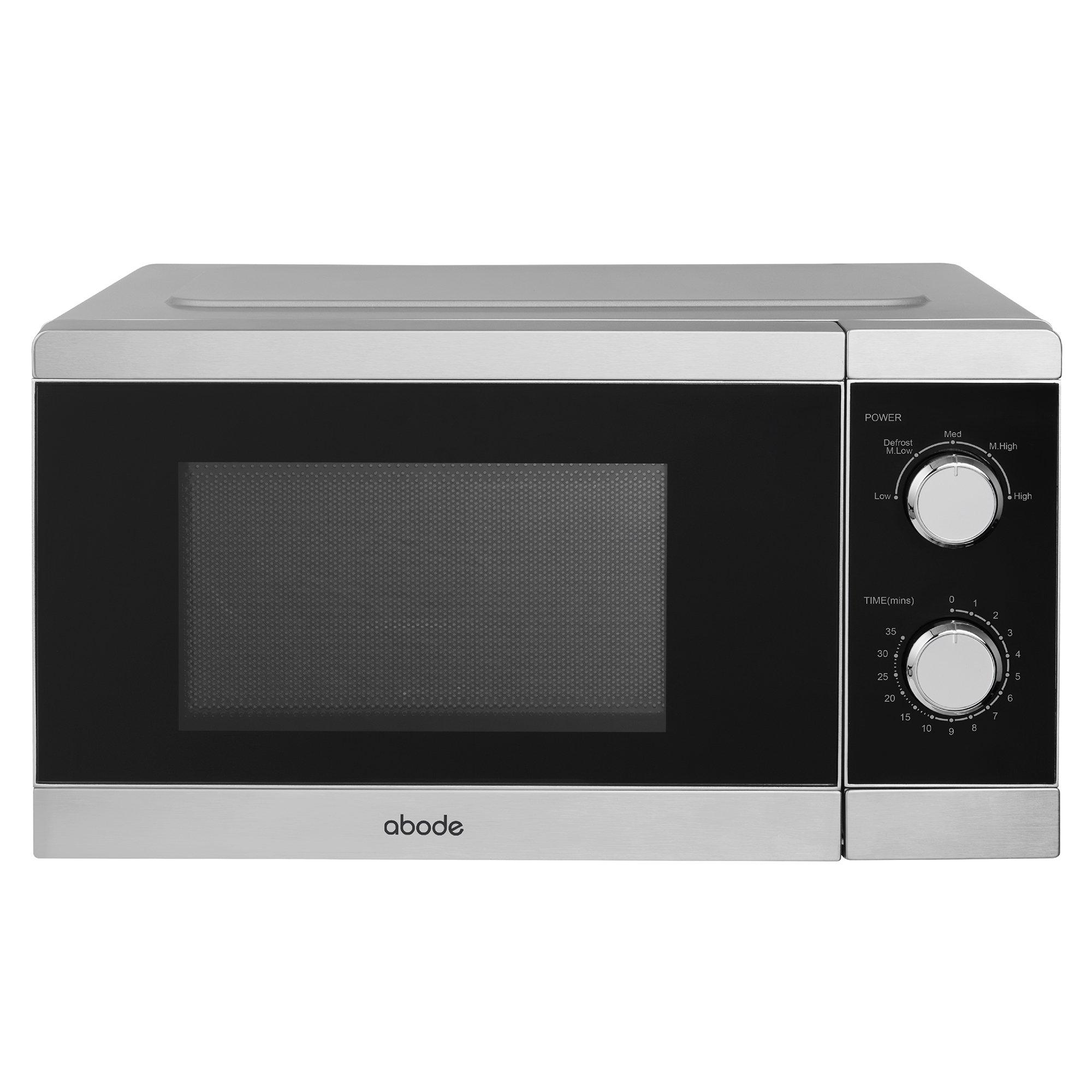 Stainless Steel - Abode - AMM2007SS 20L Manual Microwave in Silver - 1