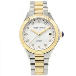 Jasper Conran London Ladies 36mm White Two Tone Gold Watch J1B114025