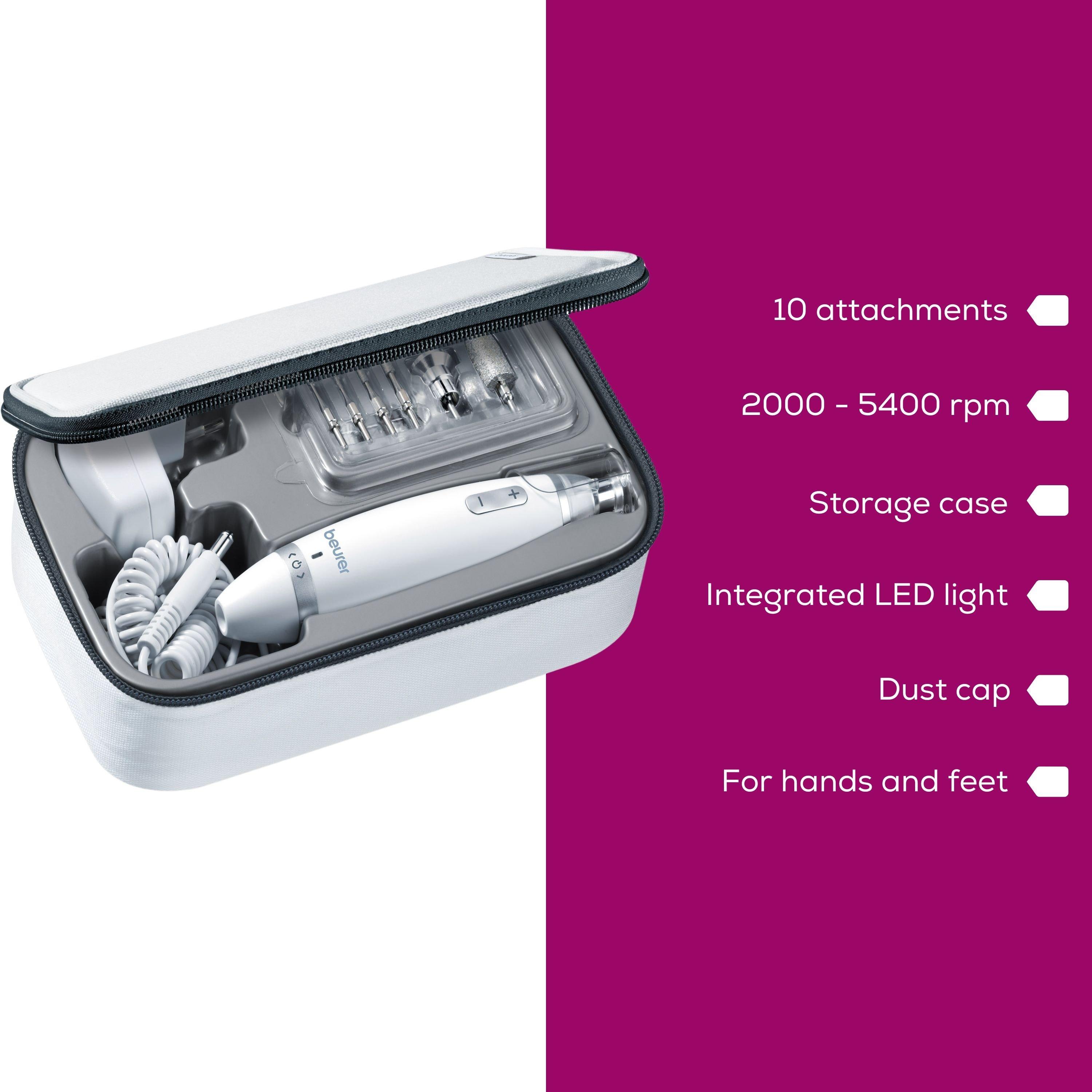 Silver  White - Beurer - Beurer MP62 Home Manicure and Pedicure Set - 6