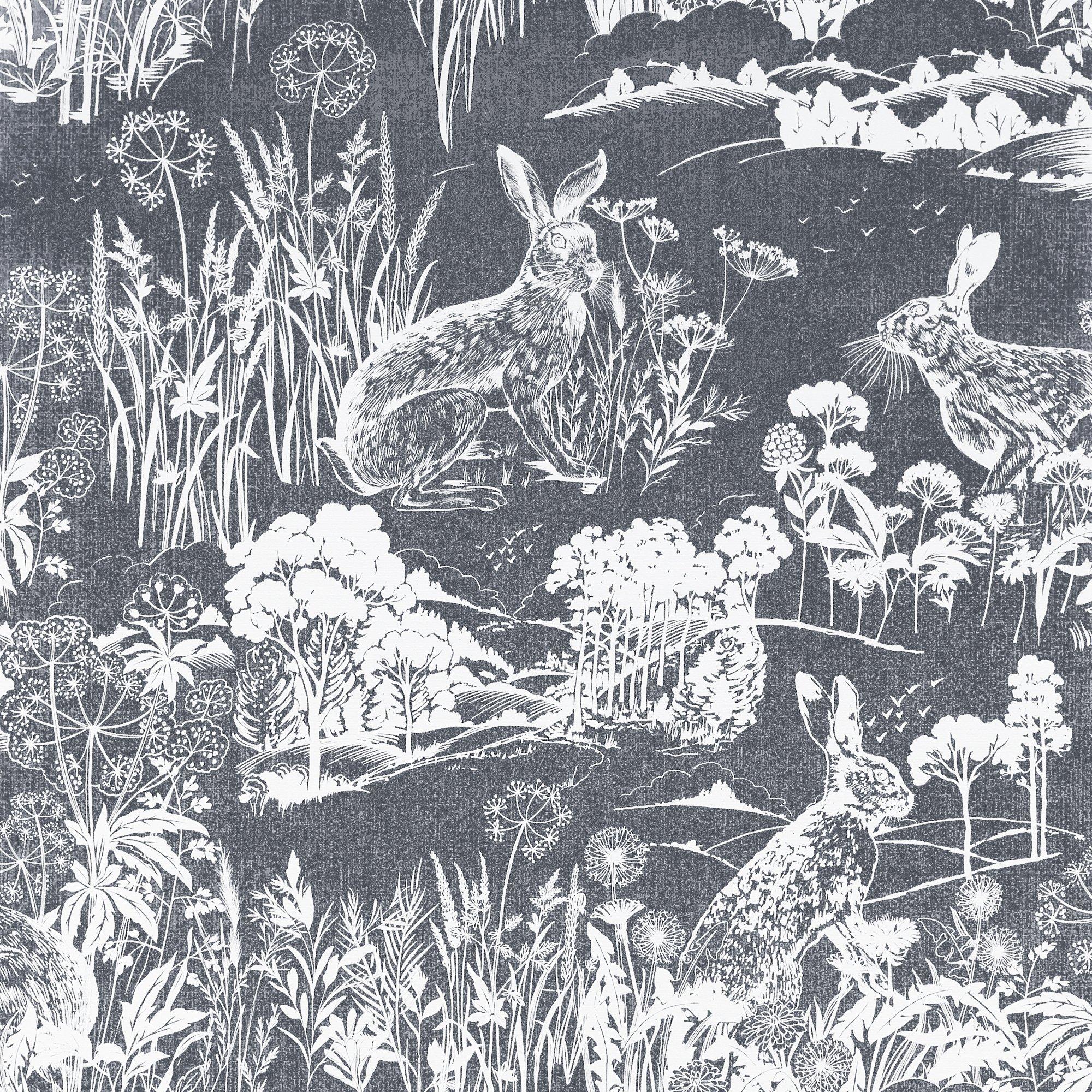 Navy - Arthouse - Meadow Hare Navy sw12 - 1