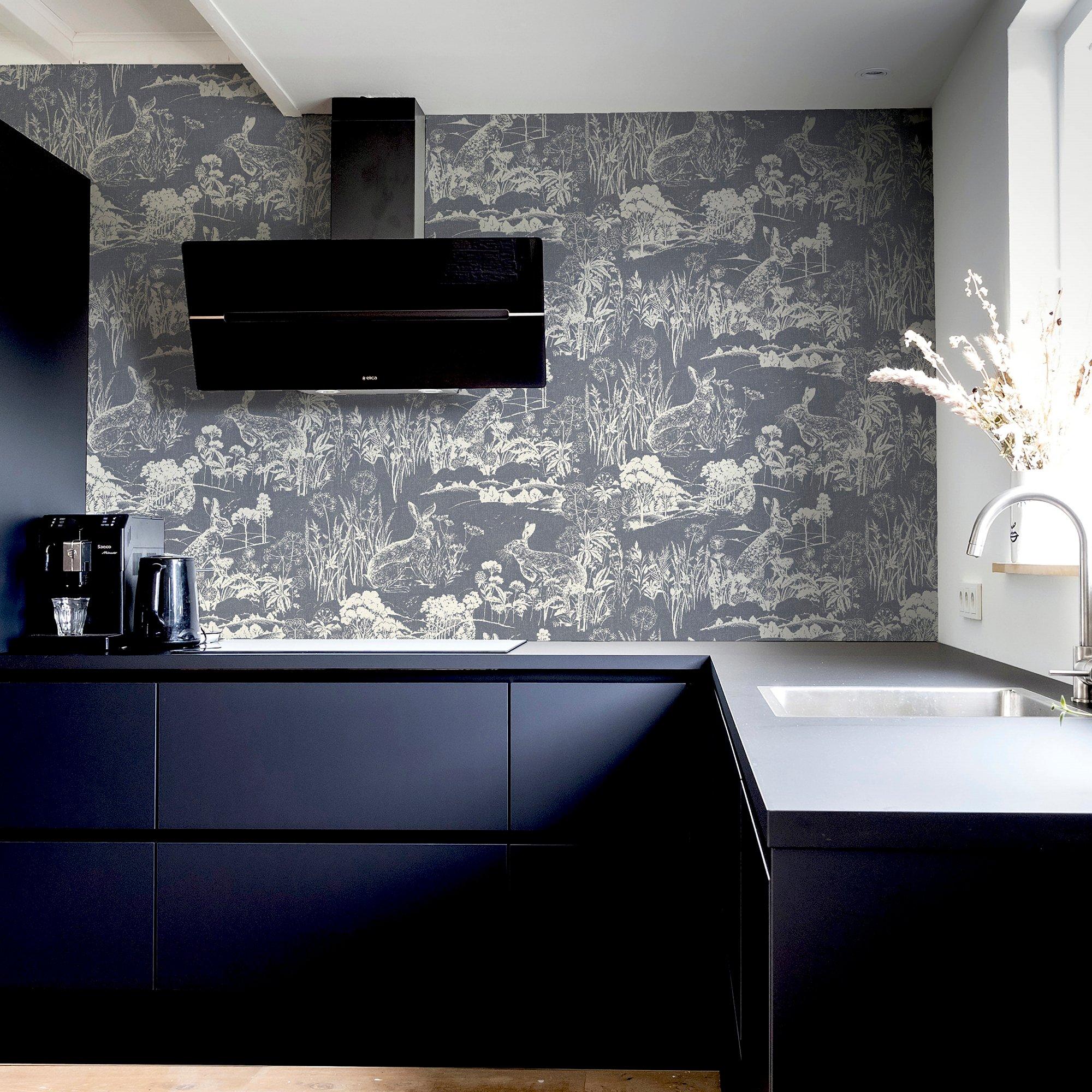 Navy - Arthouse - Meadow Hare Navy sw12 - 4