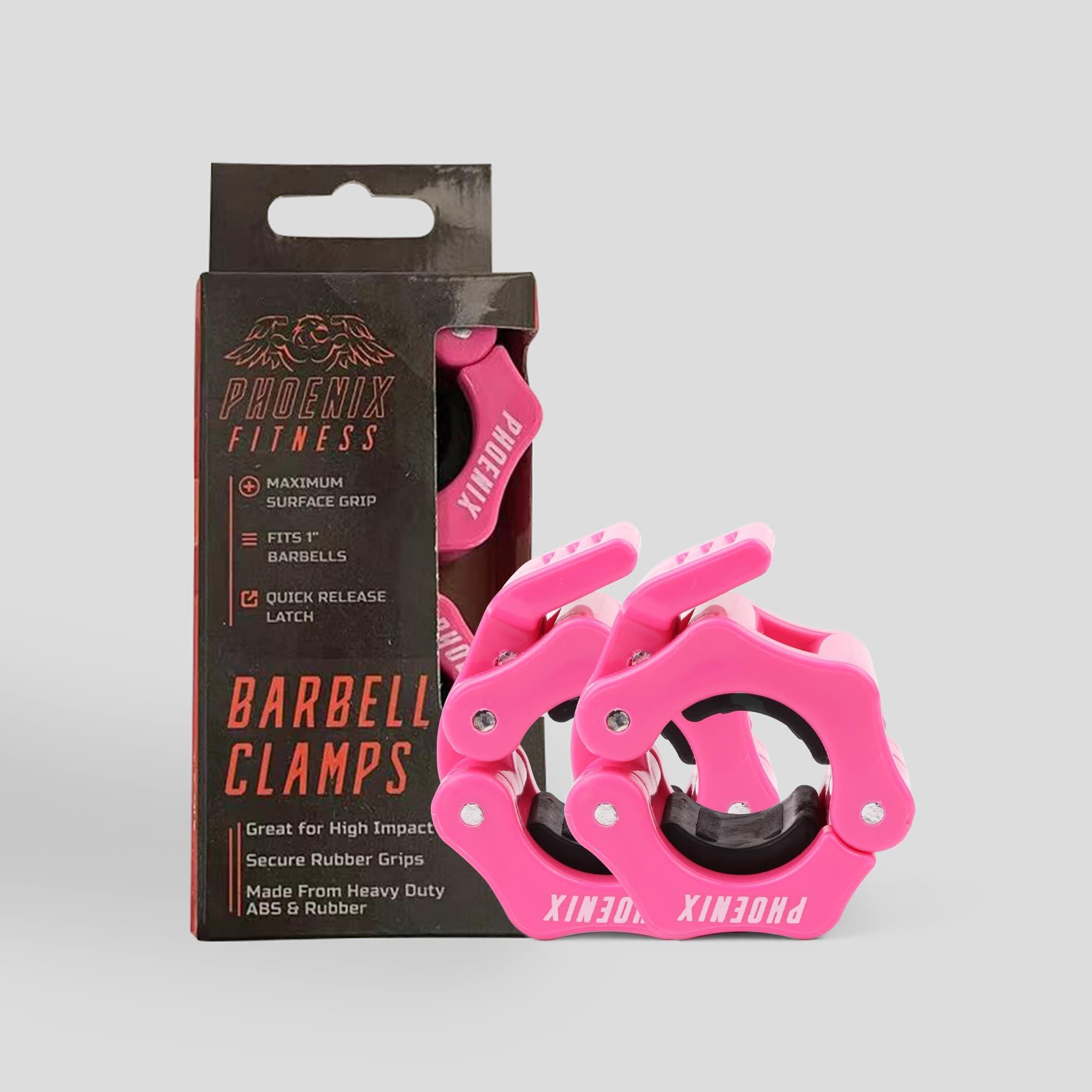 Pink - Phoenix Fitness - 1-inch Barbell Clamps - 1