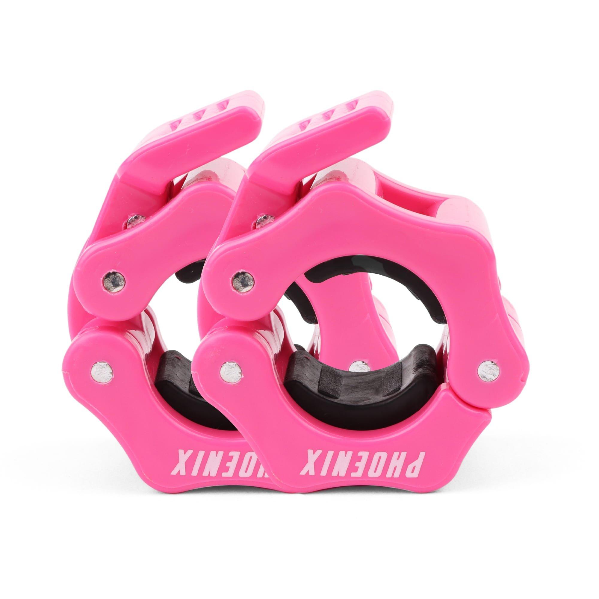 Pink - Phoenix Fitness - 1-inch Barbell Clamps - 2