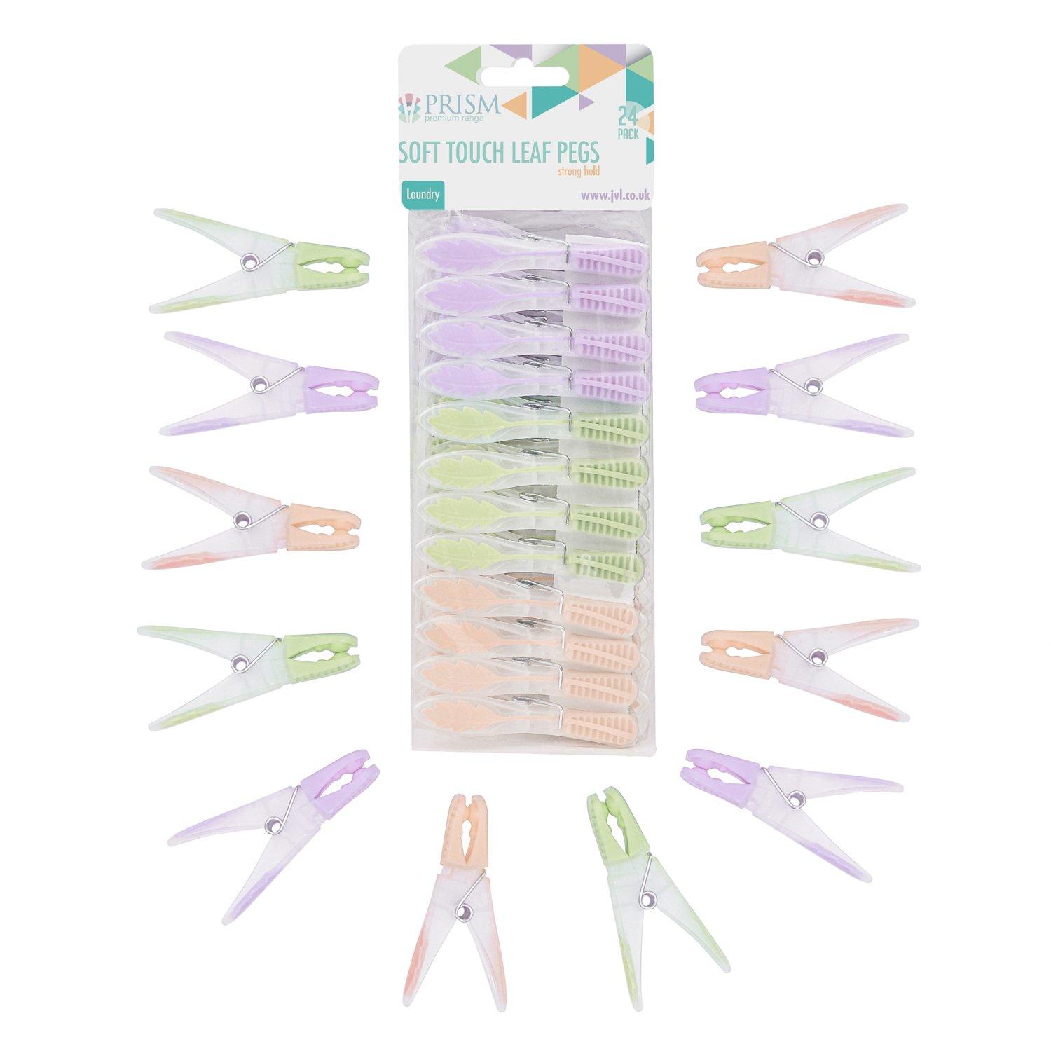 Multi - JVL - JVL 72 Prism Soft Touch Leaf Pegs - 2