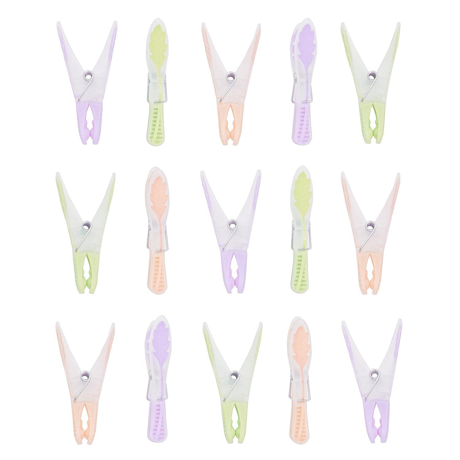 Multi - JVL - JVL 72 Prism Soft Touch Leaf Pegs - 6