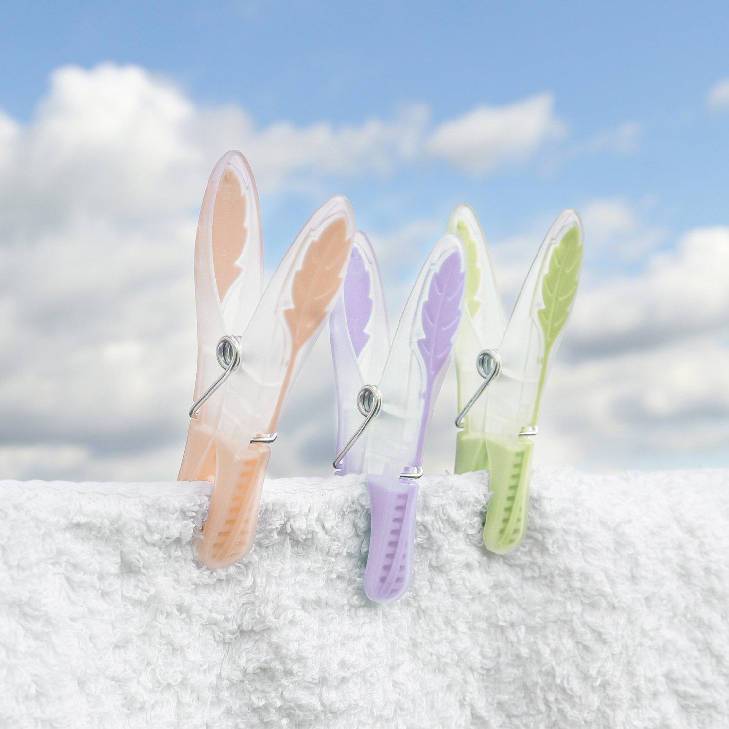 Multi - JVL - JVL 72 Prism Soft Touch Leaf Pegs - 7