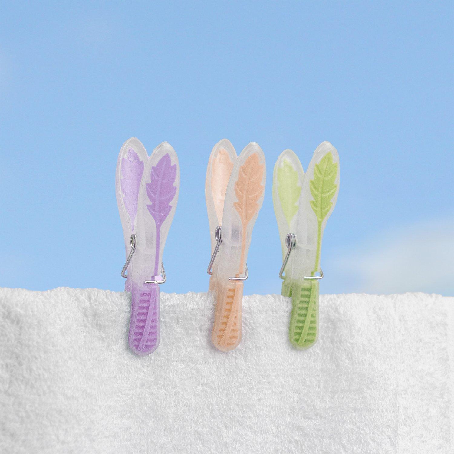 Multi - JVL - JVL 72 Prism Soft Touch Leaf Pegs - 8