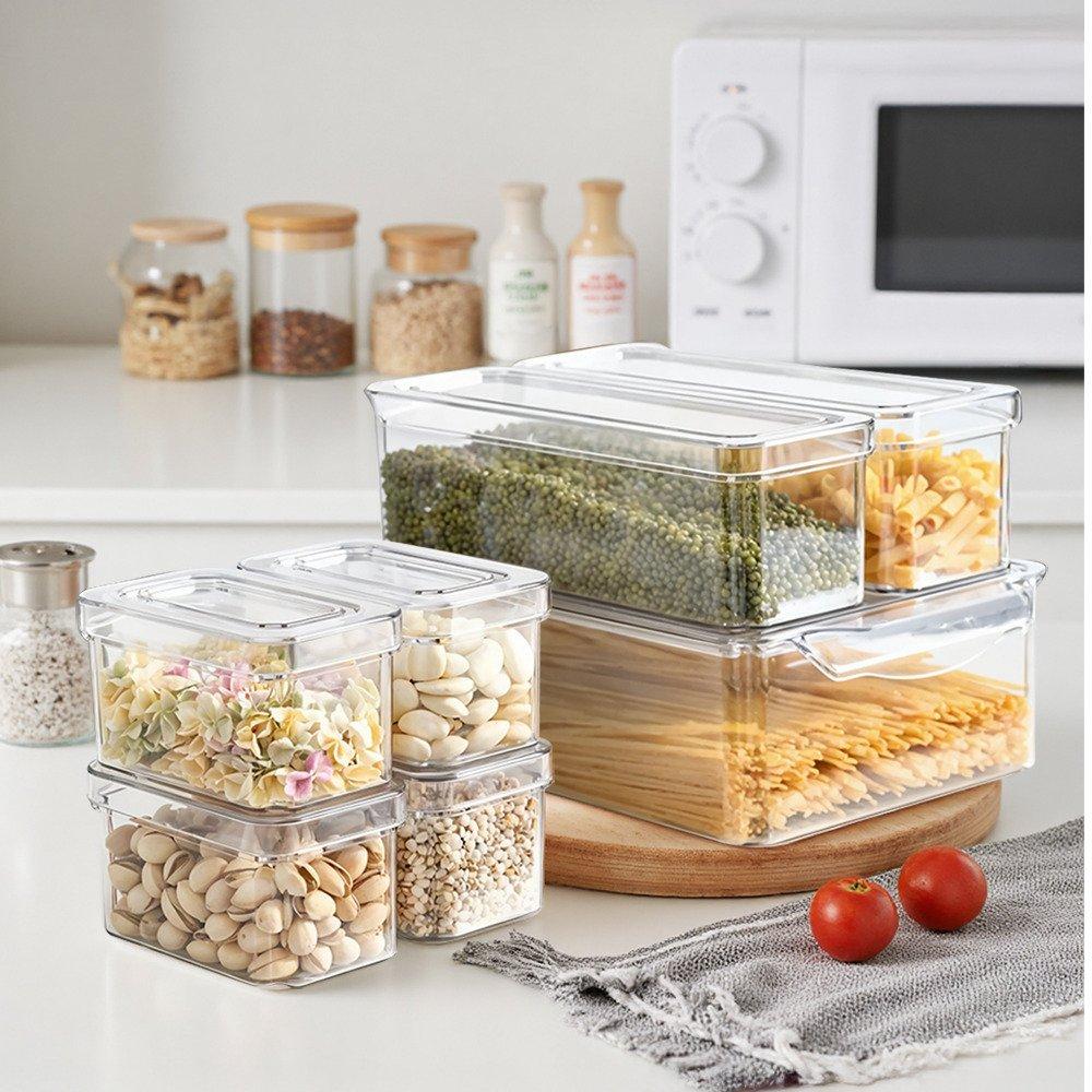 Life Ideas  7Pcs Stackable Fridge Organisers Clear