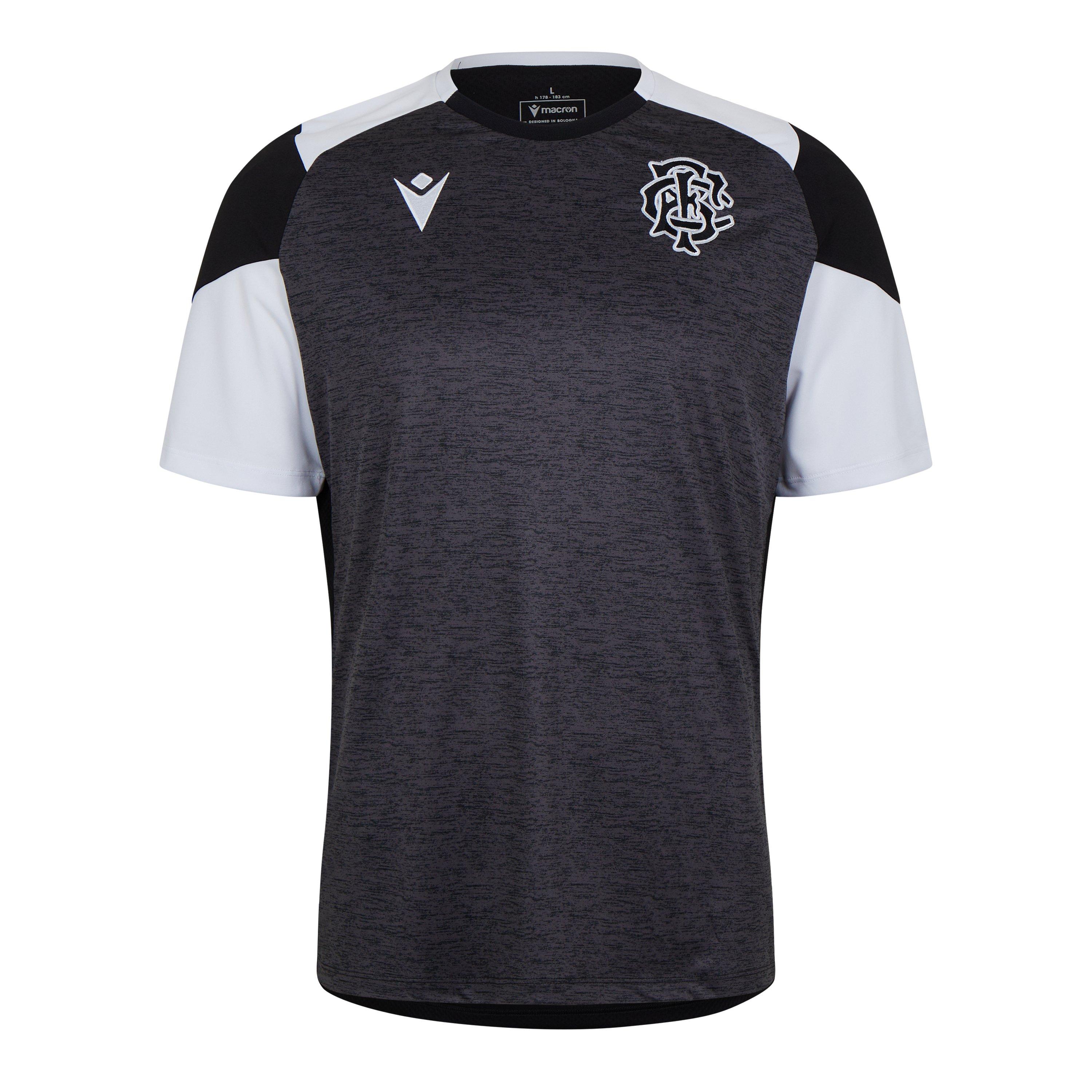 Preto/Branco - Macron - Barbarians Training T-Shirt 2024 2025 Mens - 1