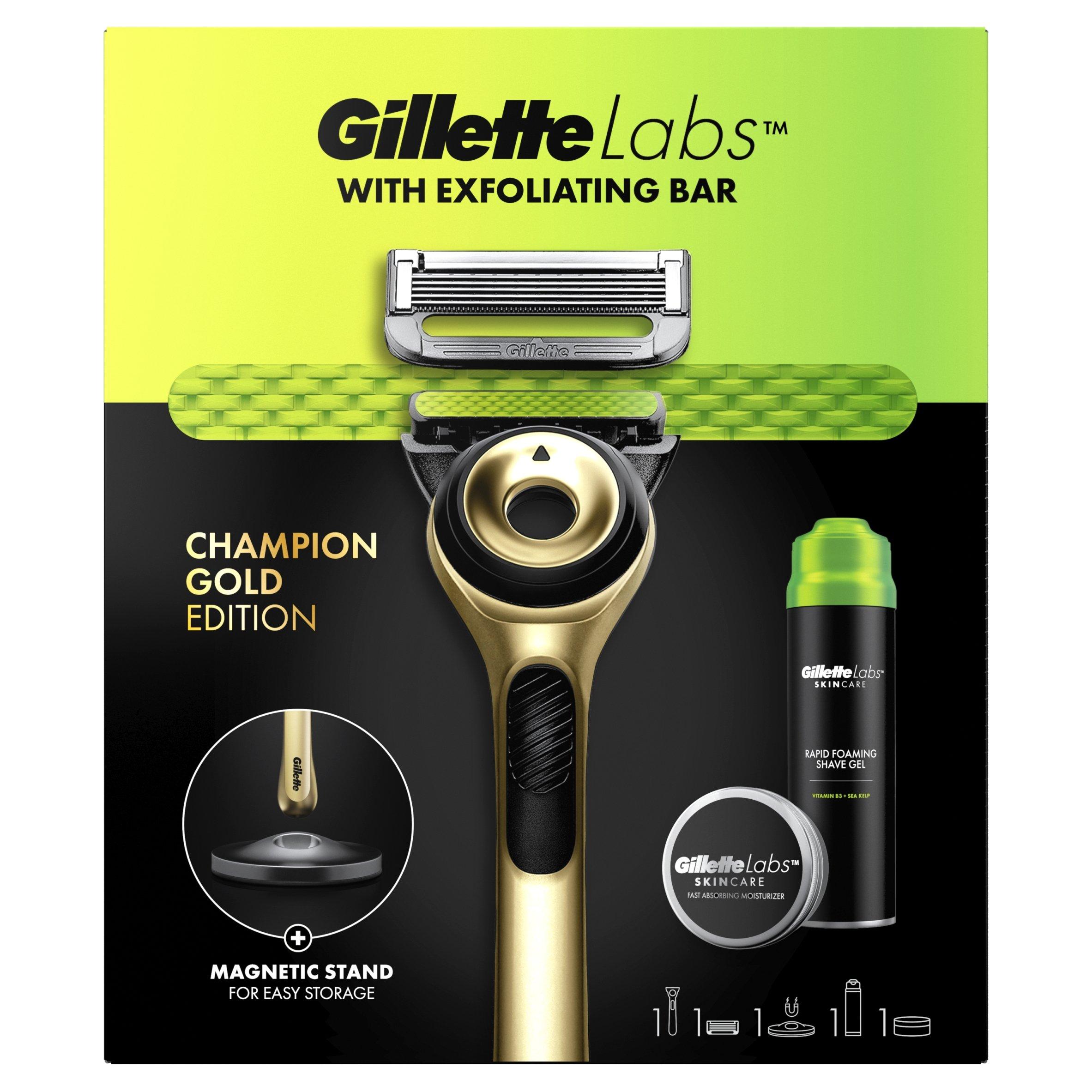 Gold - Gillette - GilletteLabs With Exfoli Bar Razor Gold Edition - 1