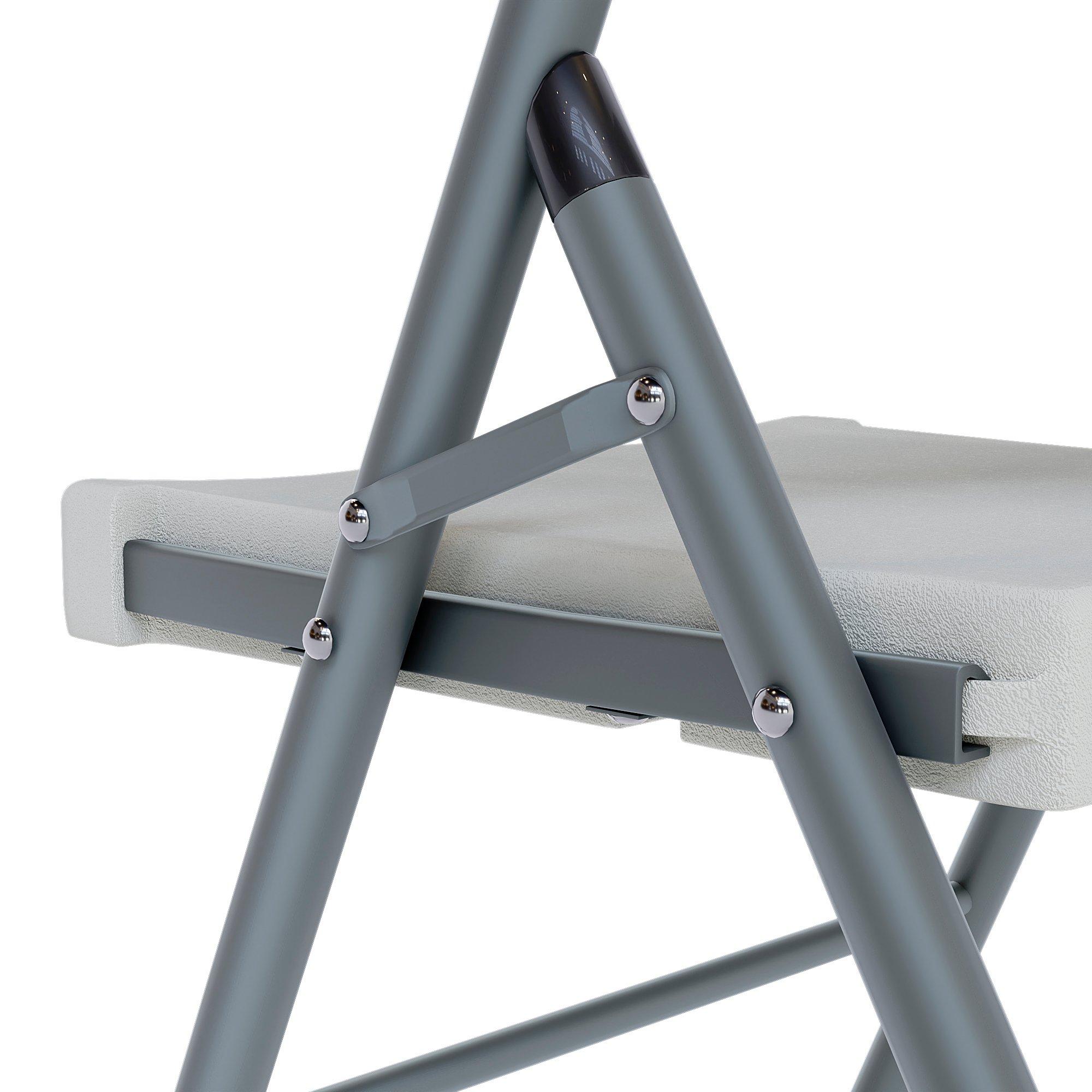 White - Lassic - Outdoor Folding Table 5ft & 2 Folding Chairs - 9