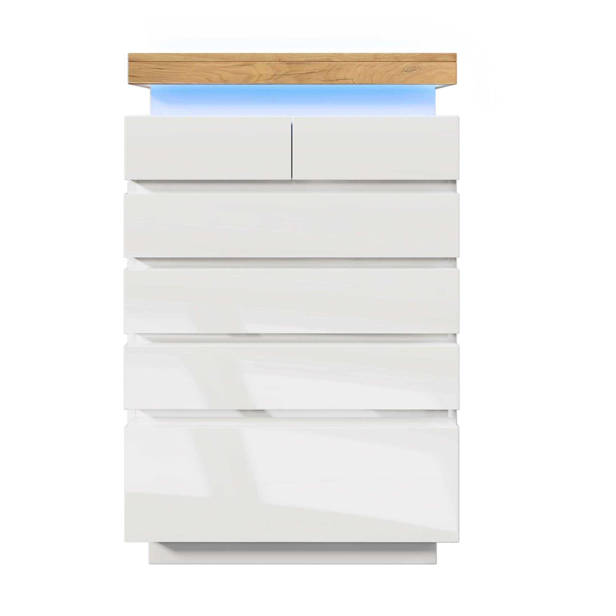 White - Urban Meuble - Modern White Chest of Drawers - 10