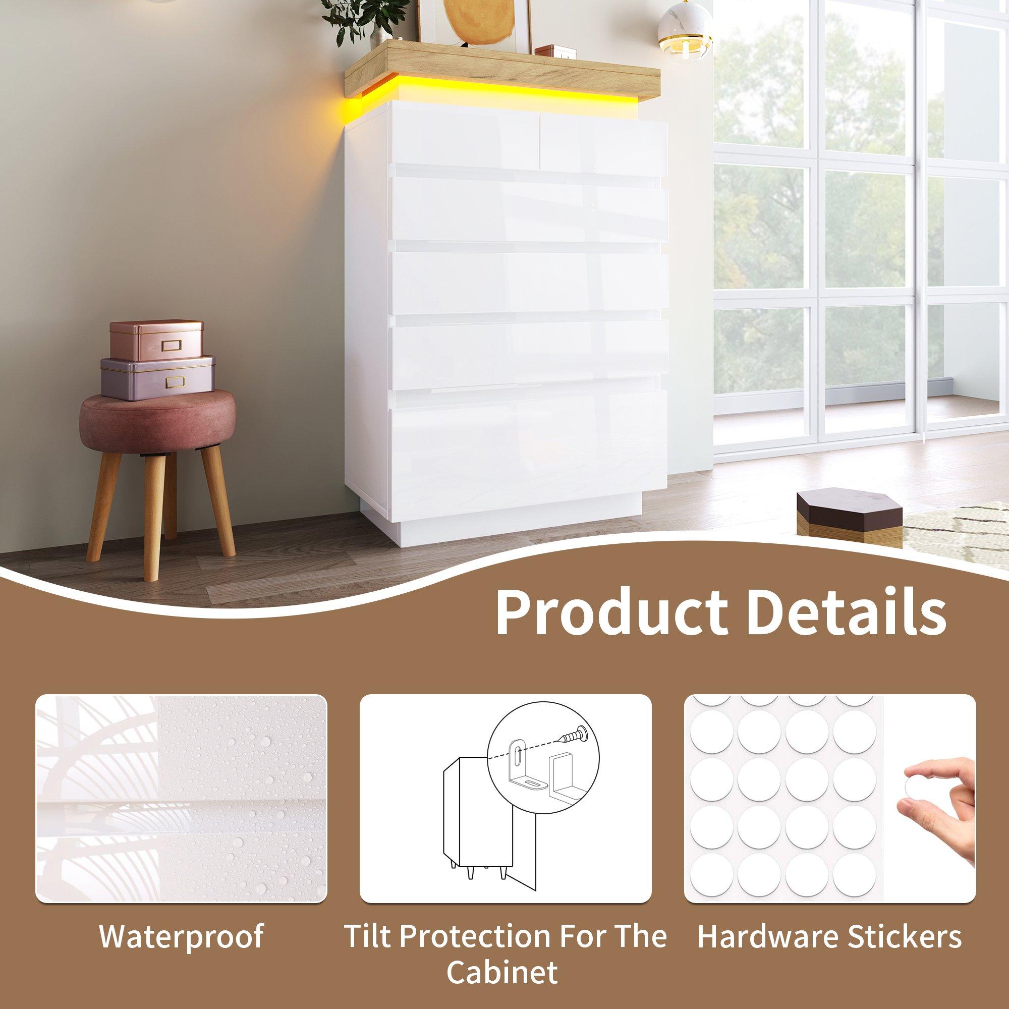 White - Urban Meuble - White Bedside Cabinet Modern Design Storage - 8