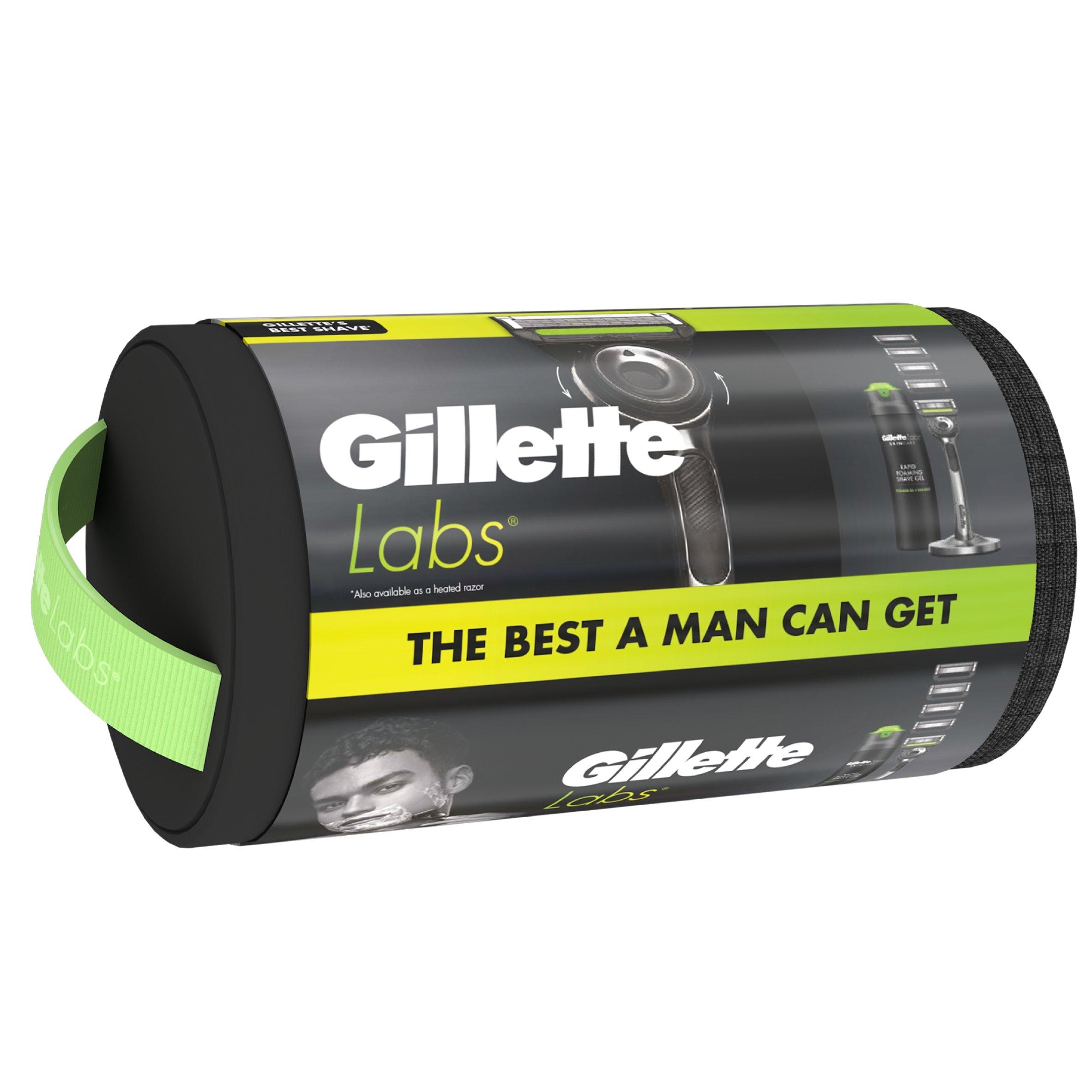 Black - Gillette - Gillette Labs With Exfoliating Bar Razor Washbag - 1