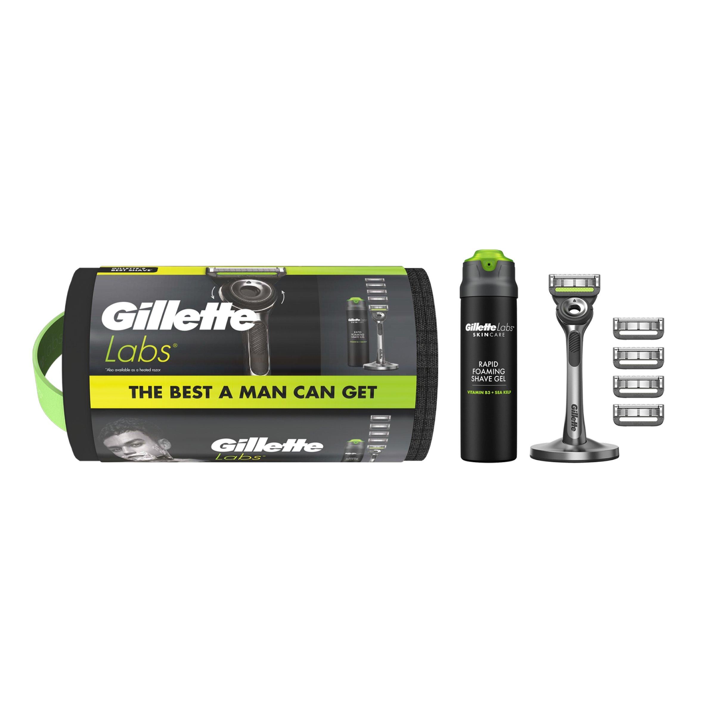 Black - Gillette - Gillette Labs With Exfoliating Bar Razor Washbag - 8