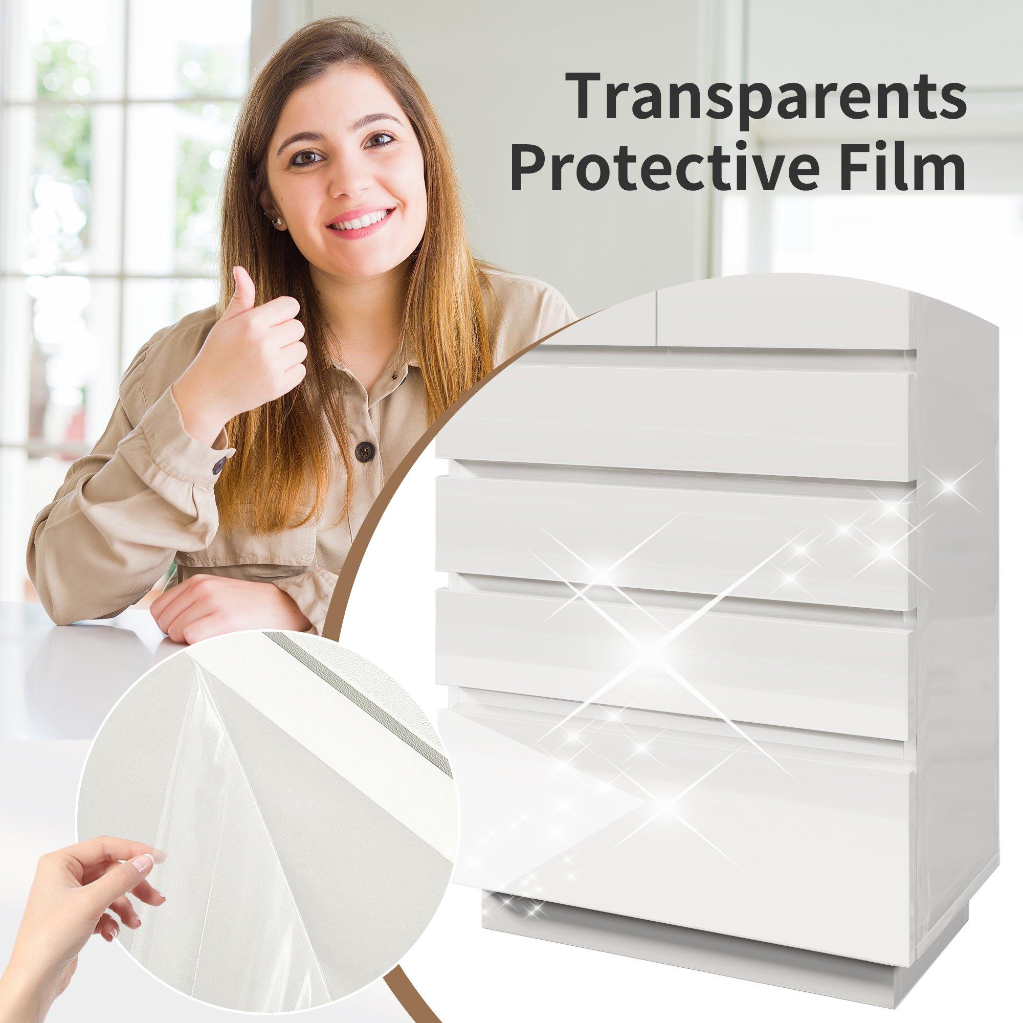 White - Urban Meuble - Modern White Console Table with LED Accent - 9