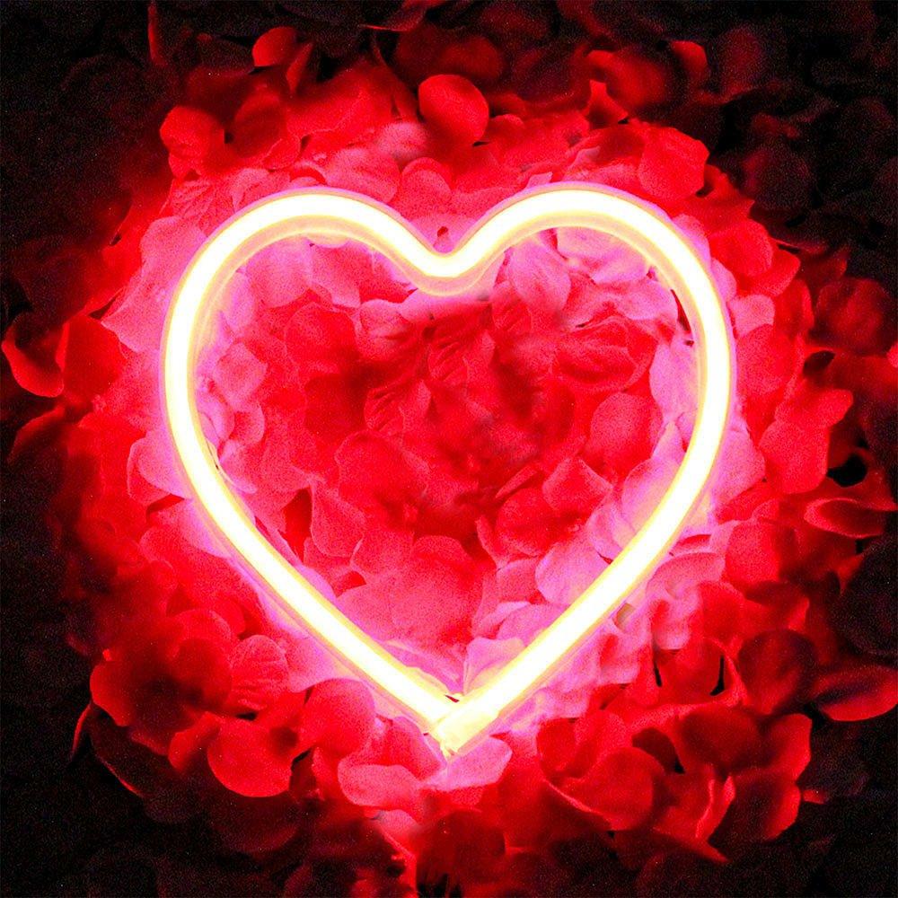 Litely Heart LED Red Neon Light | Sports Direct