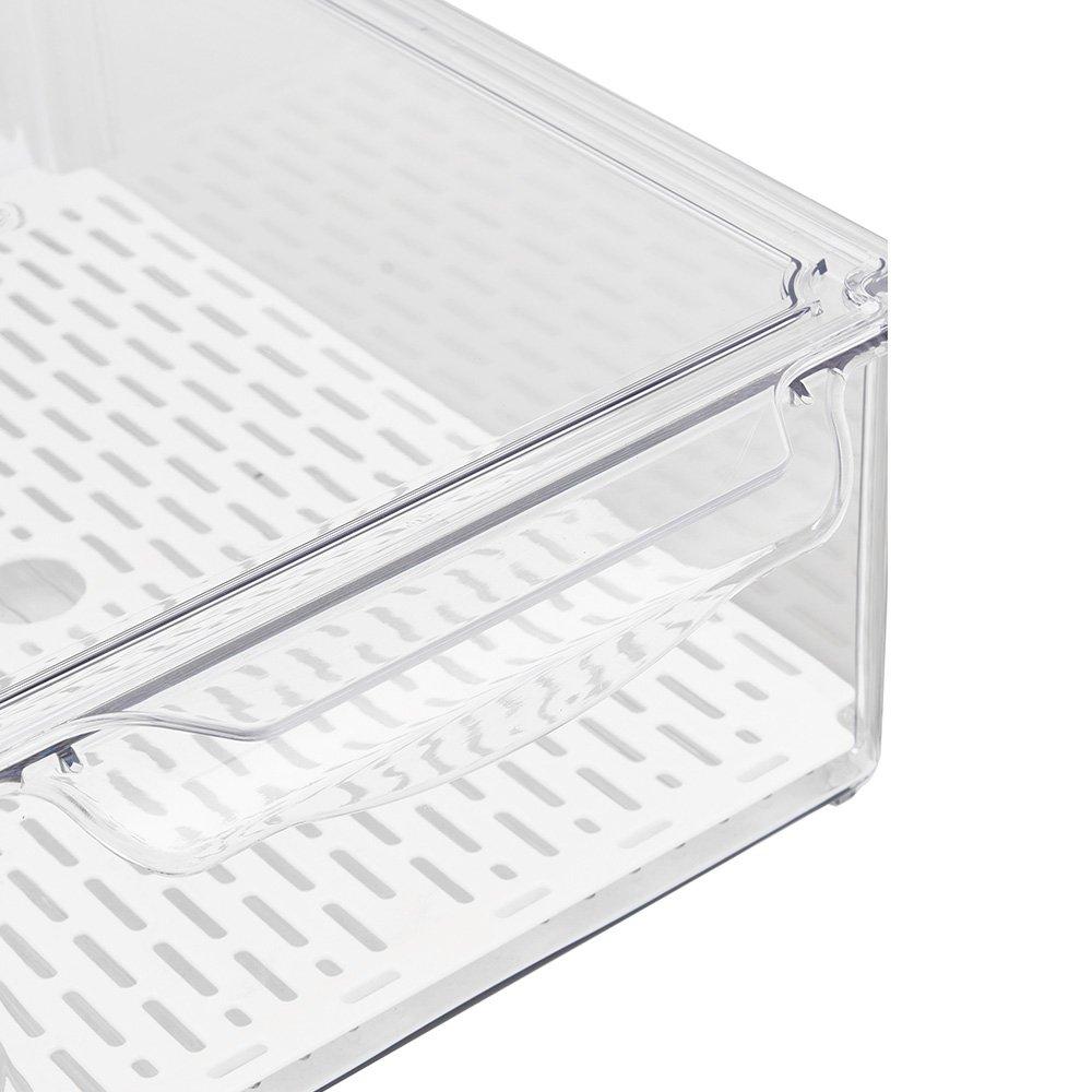 Clear - LIFE IDEAS - Set of 14 Stackable Clear Fridge Organisers - 7
