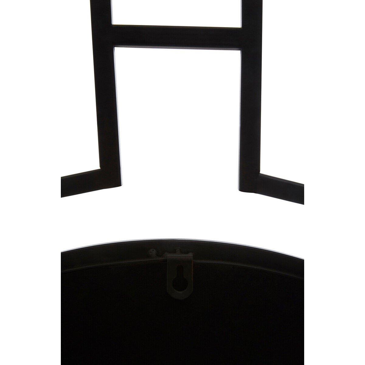 Black - Premier Housewares - Jalal Black Metal Frame Round Wall Mirror - 4