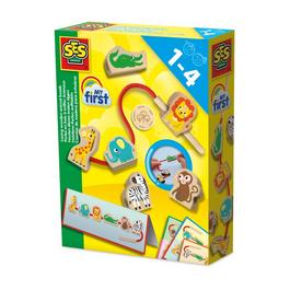 SES Creative My first - Lacing wooden animal beads
