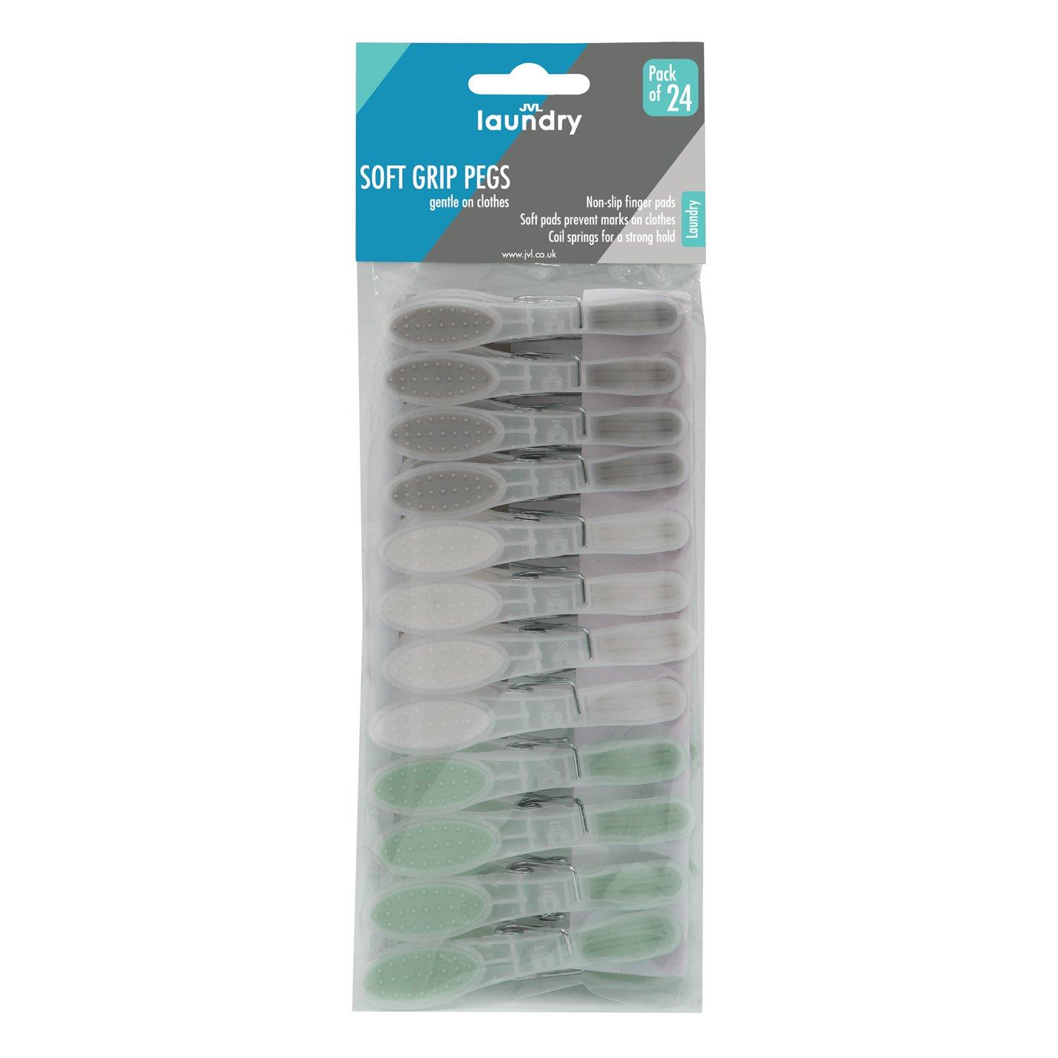 Multi - JVL - JVL Soft Grip Plastic Pegs (Pack of 24 Set of 3) - 9