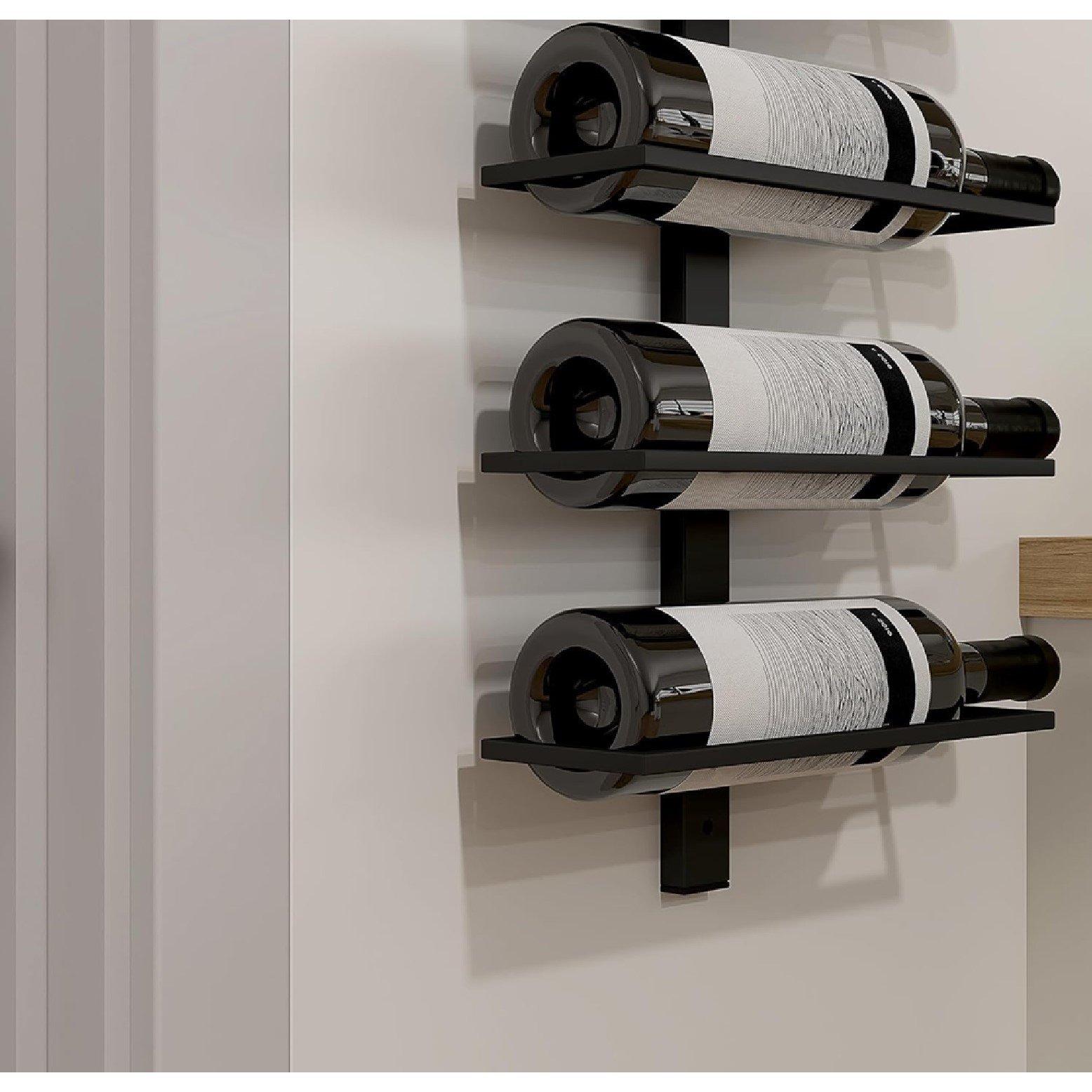 Black - HOMCOM - HOMCOM 10-Tier Wall Mount Wine Rack - 9