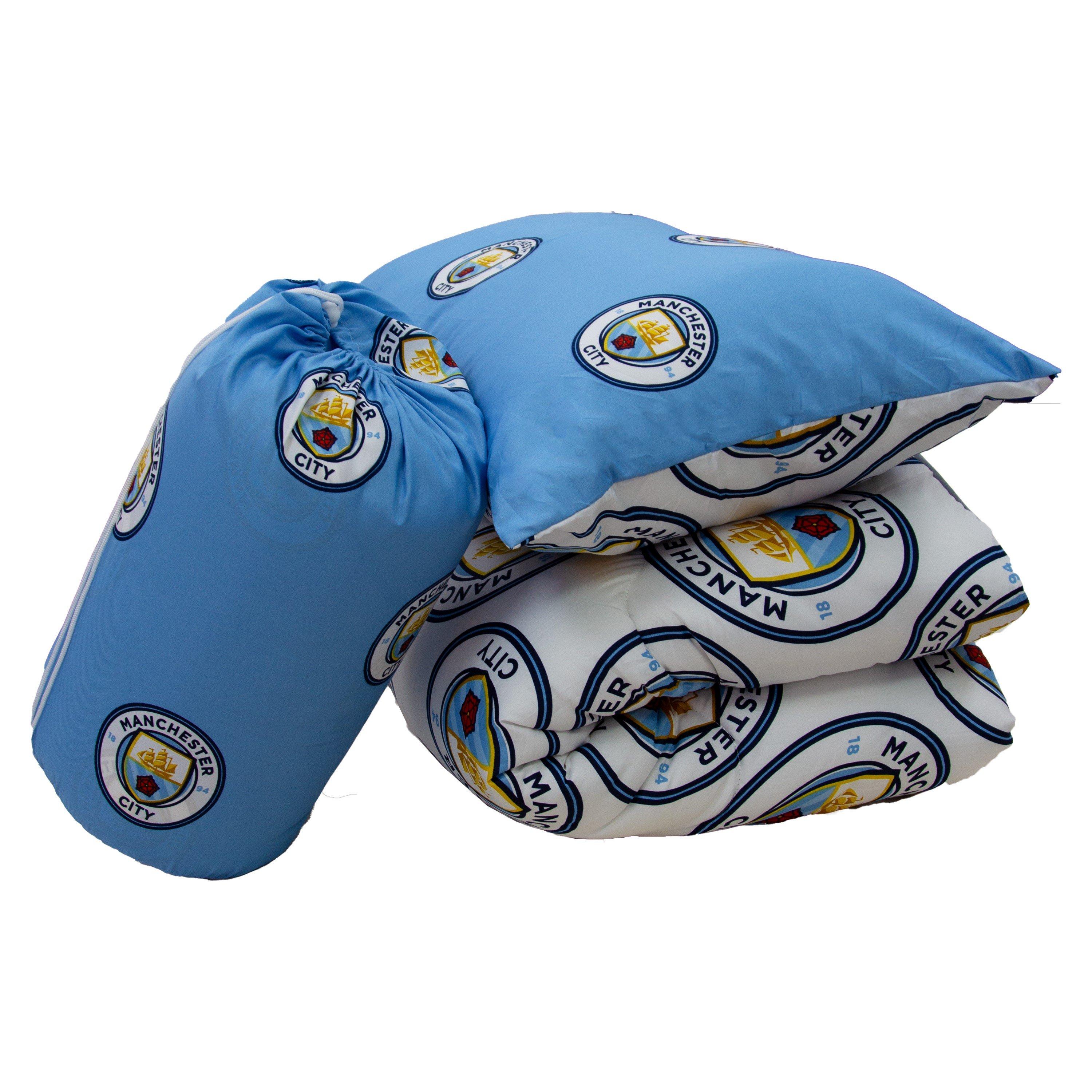 Multi - Manchester City FC - 10.5 Tog Coverless Single Quilt - 3