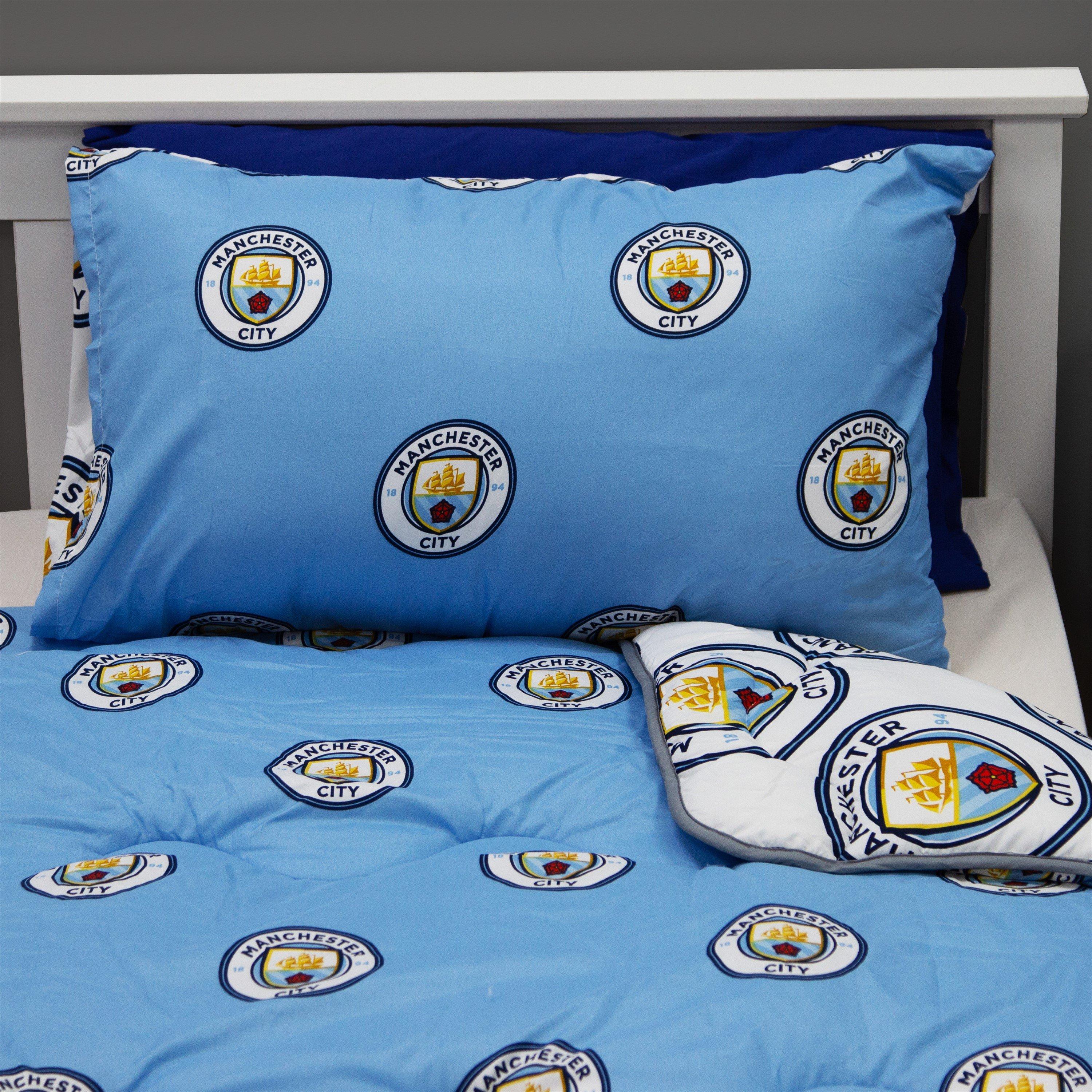 Multi - Manchester City FC - 10.5 Tog Coverless Single Quilt - 4