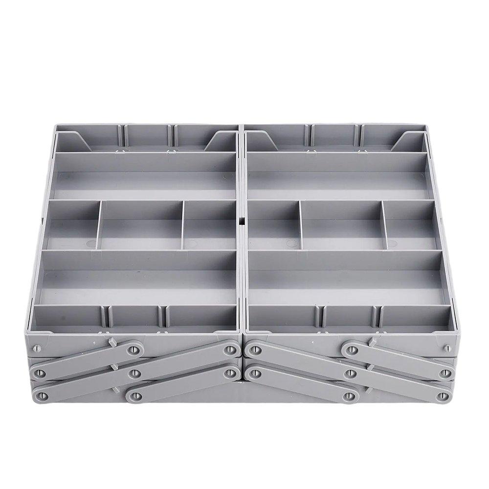 Grey - LIFE IDEAS - Expandable Multi-Tier Drawer Organiser Tray - 6