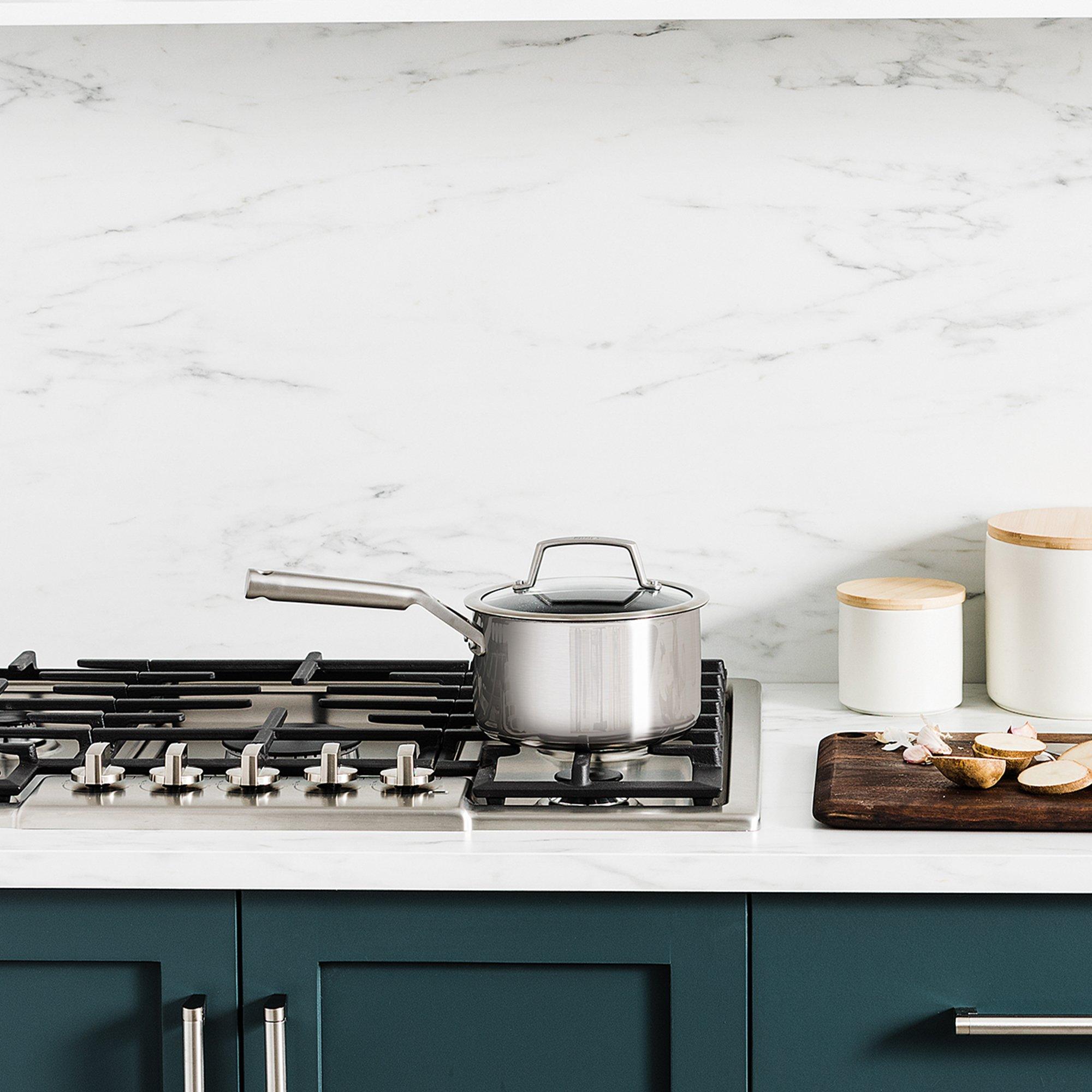 Stainless Steel - Ninja - Foodi ZEROSTICK 5-Piece Pan Set - 4