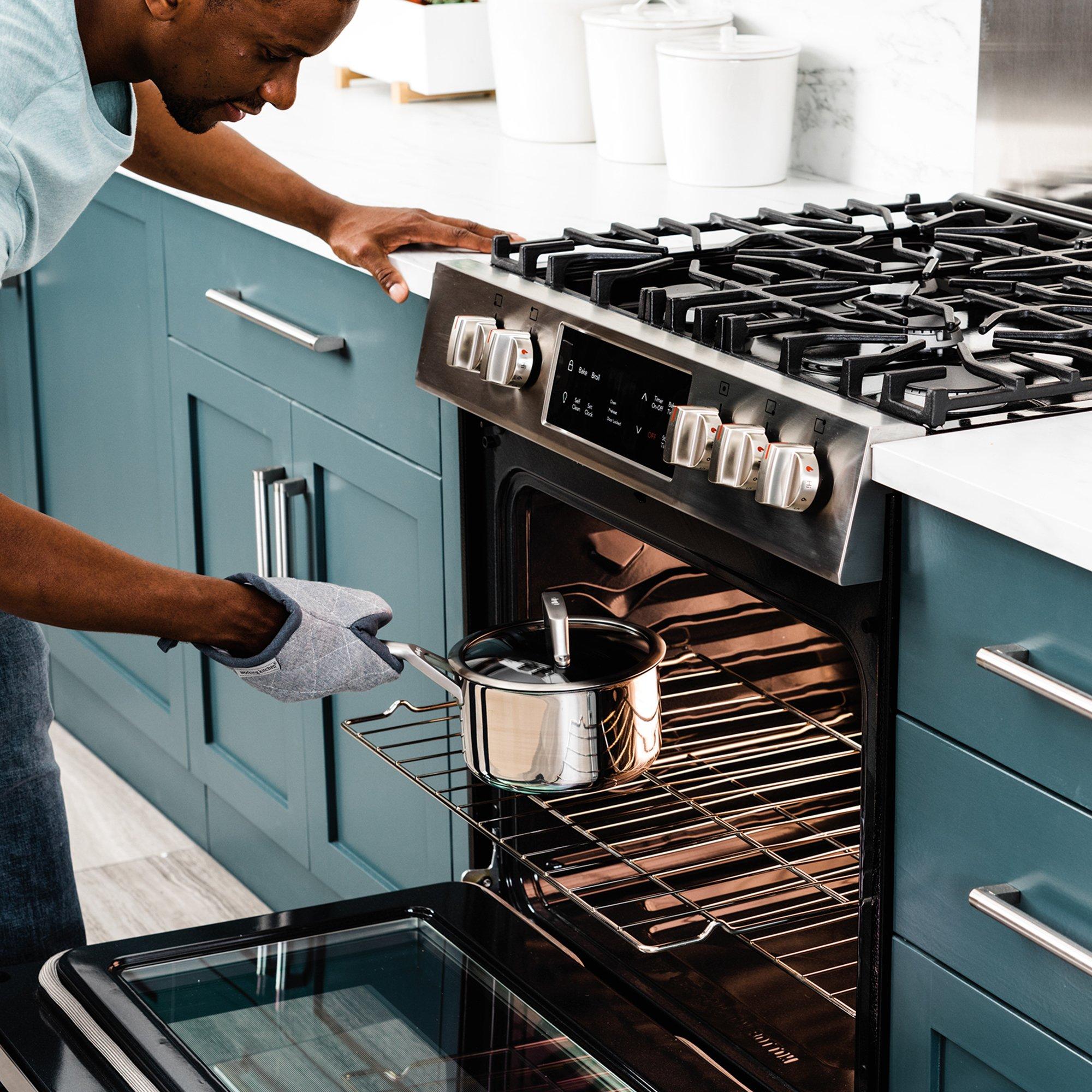 Stainless Steel - Ninja - Foodi ZEROSTICK 5-Piece Pan Set - 7