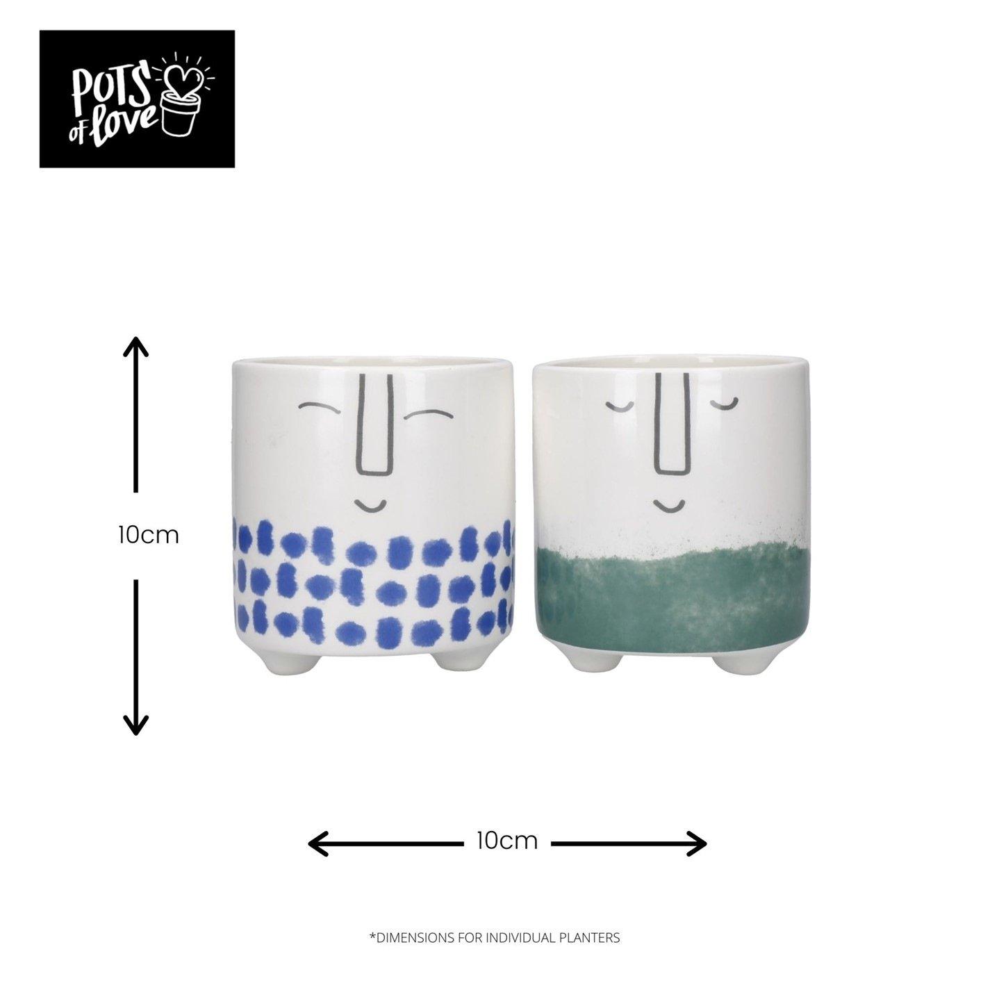 Assorted - KitchenCraft - KitchenCraft Planter Gift Sets Set of two ceramic - 4