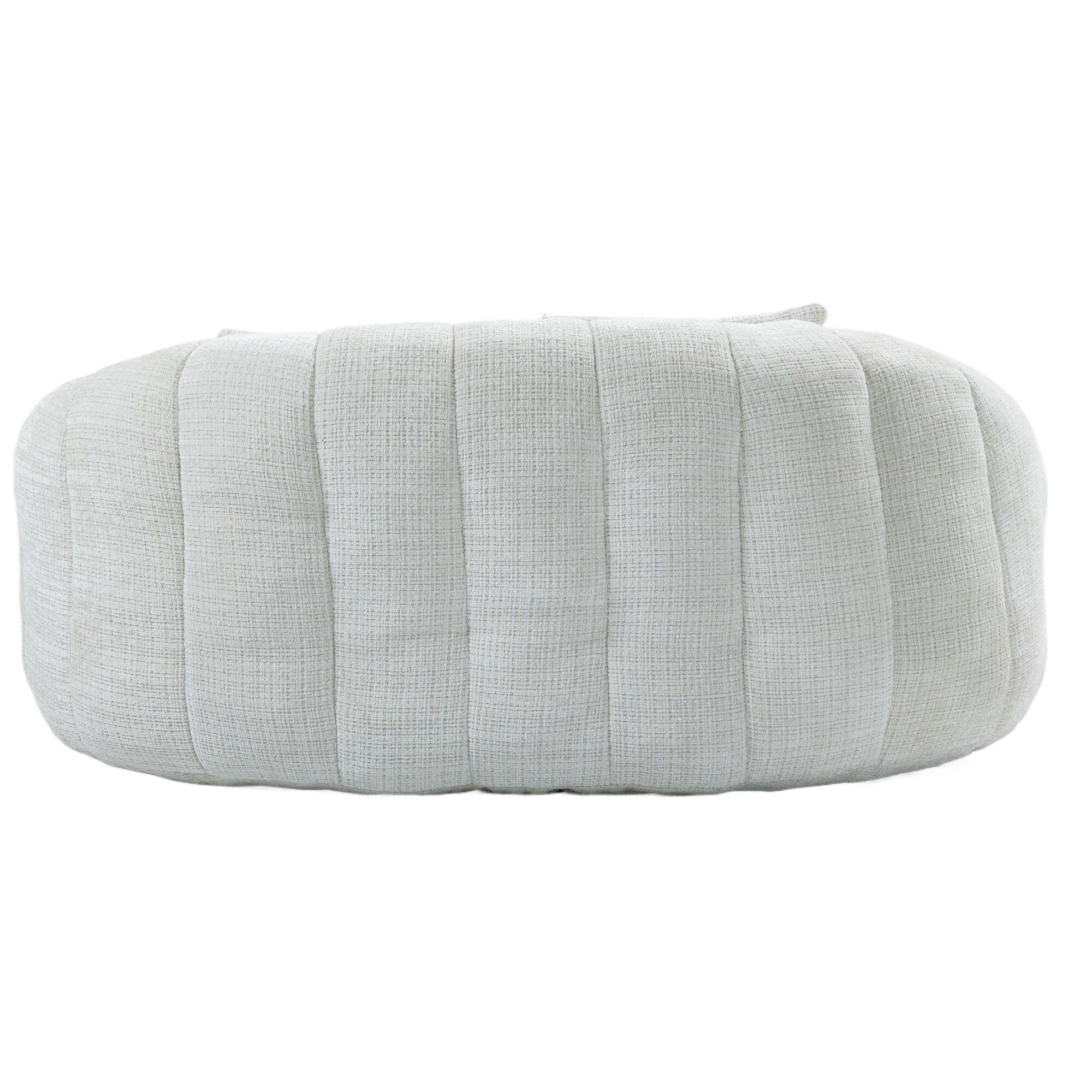 Beige - Urban Meuble - Chenille Memory Foam Bean Bag Loveseat Sofa - 14