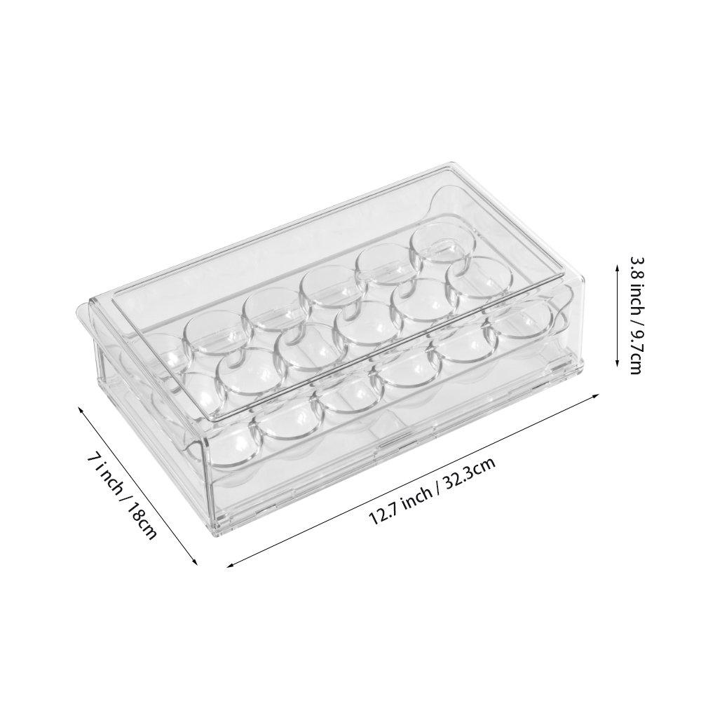 Clear - LIFE IDEAS - 18-Compartment Drawer-Style Egg Storage Container - 7