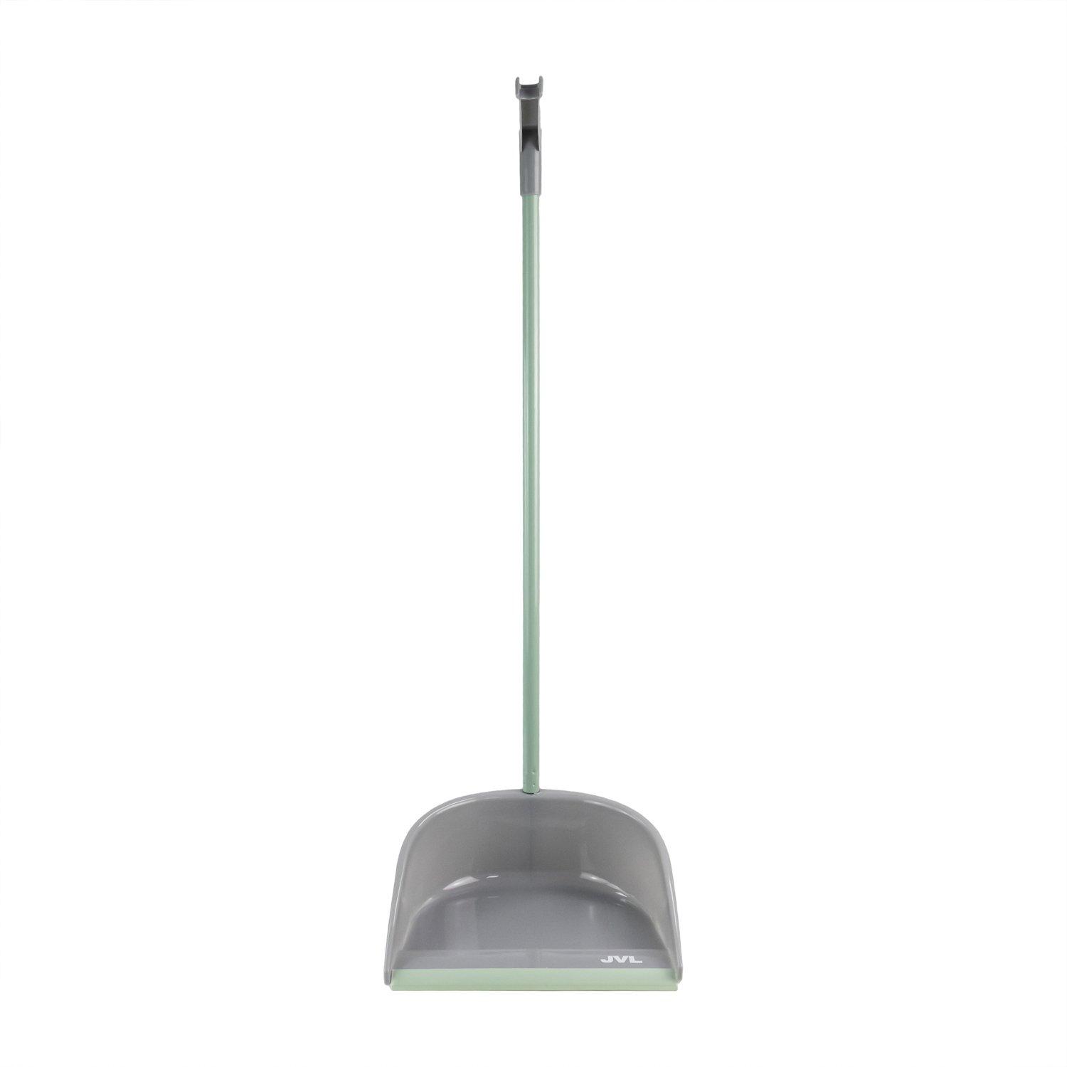 Grey - JVL - JVL Long Handle Dustpan and Brush Set - Grey - 4