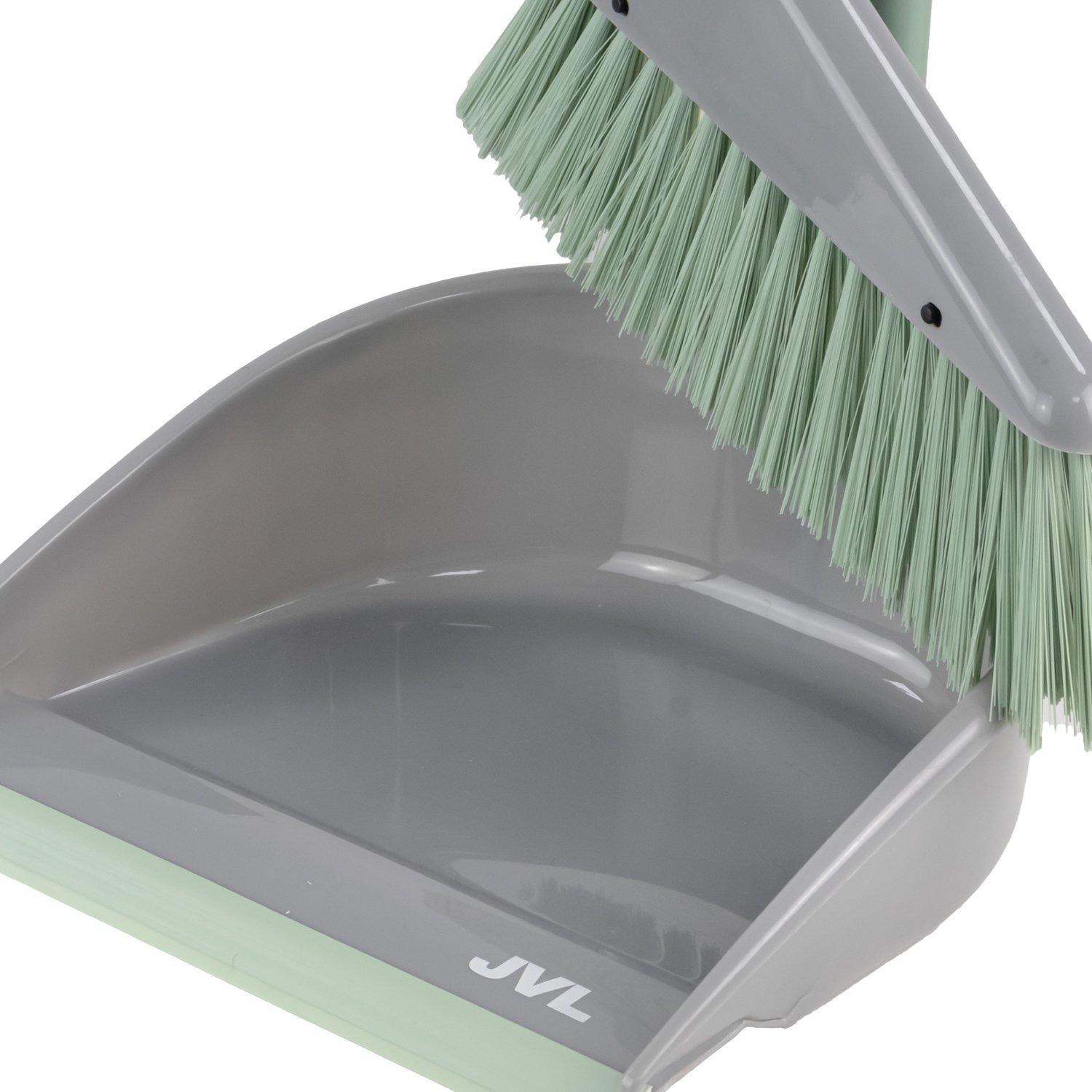 Grey - JVL - JVL Long Handle Dustpan and Brush Set - Grey - 5