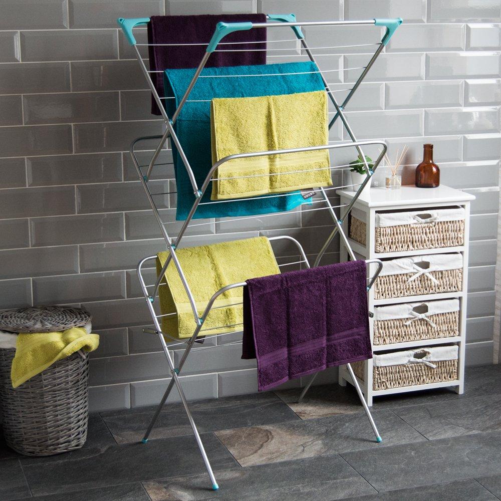 Lassic  Home Vida 3 Tier Clothes Airer - Silver - 3 Tier