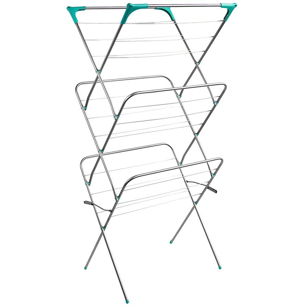 Silver - Lassic - Home Vida 3 Tier Clothes Airer - 12