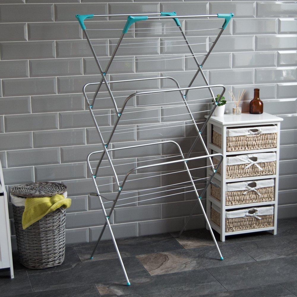 Silver - Lassic - Home Vida 3 Tier Clothes Airer - 4
