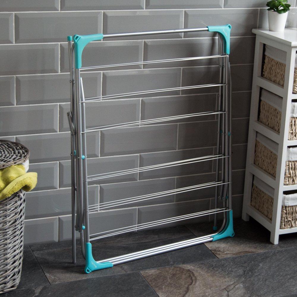 Silver - Lassic - Home Vida 3 Tier Clothes Airer - 10