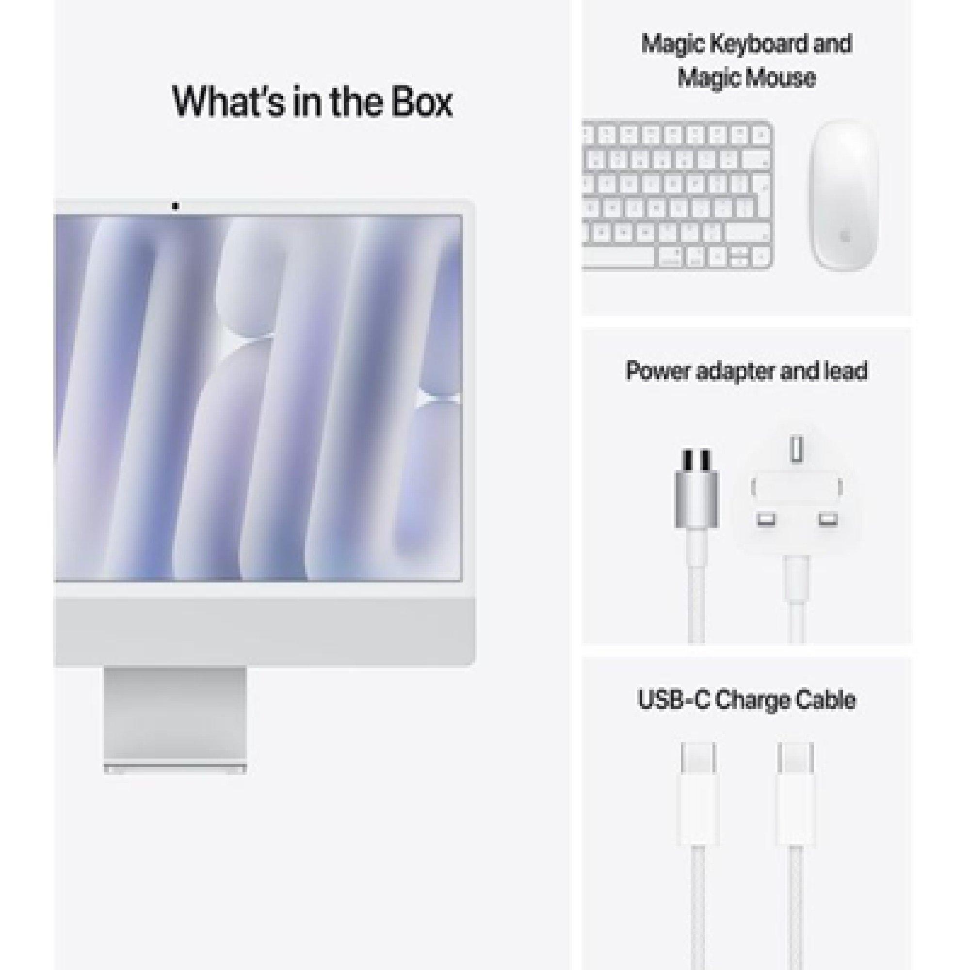 Silver - Apple - iMac 24 4.5K Retina Display 8 Core 16GB 256GB - 2